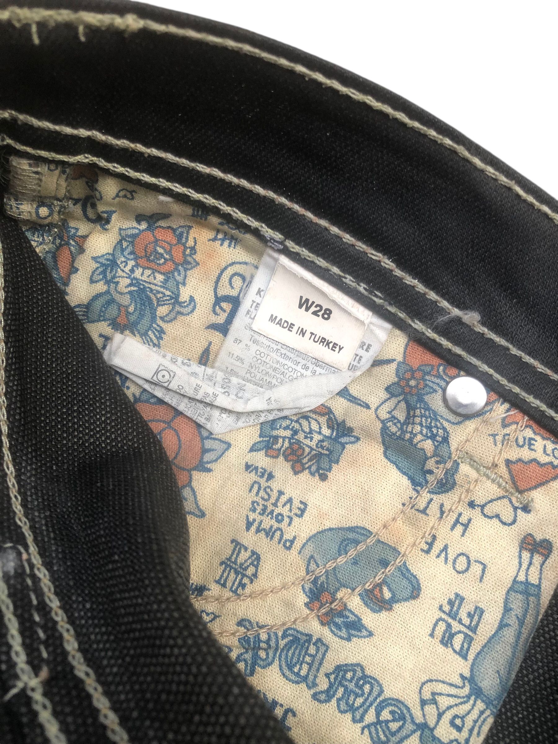 Evisu × Puma 🔥Rare Y2K EVISU x PUMA Black Denim Short Mini Skirt Women Size 28" / US 6 / IT 42 - 14 Thumbnail