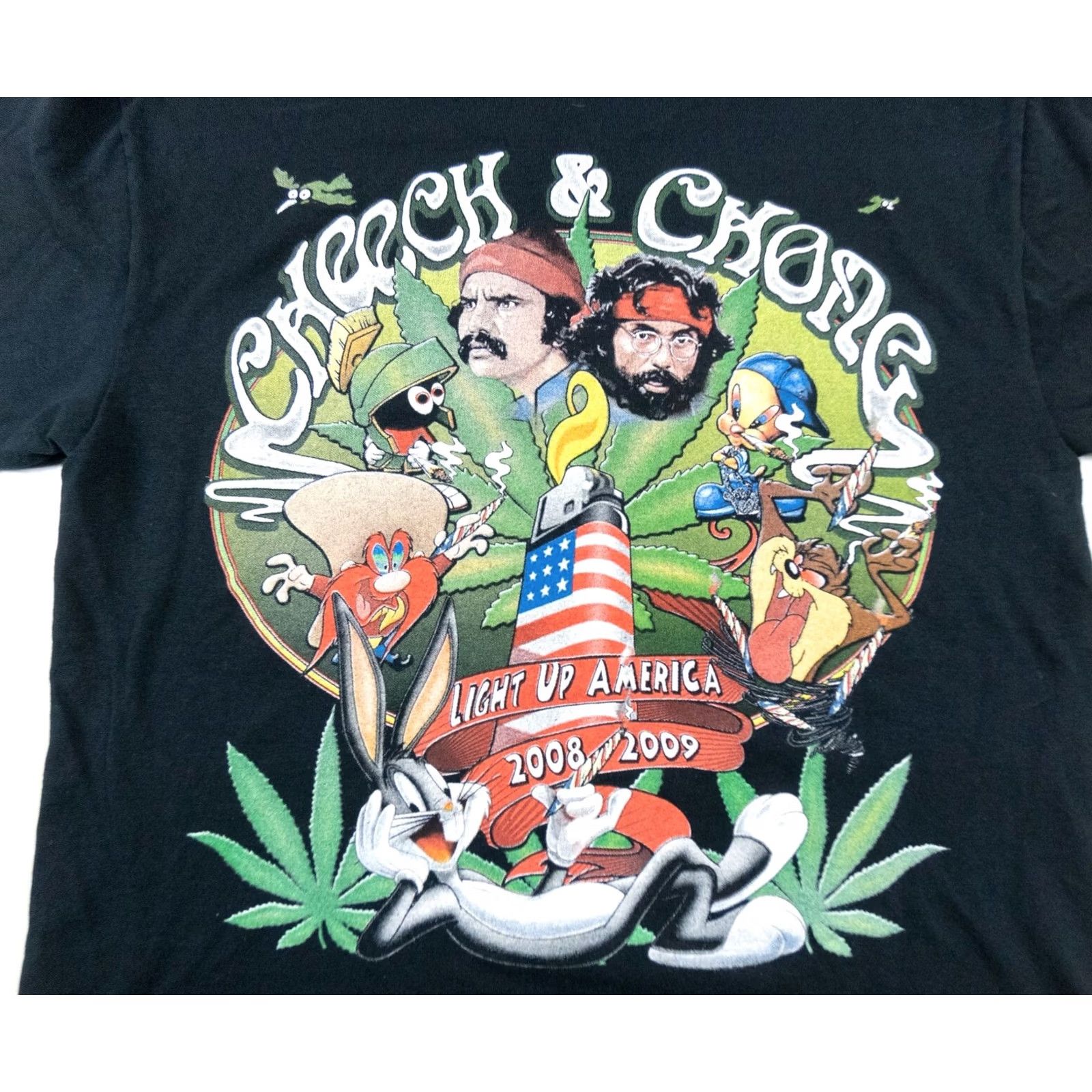 Gildan VINTAGE Cheech & Chong Shirt Mens Medium Black Comedy Tee Humor Funny Movie Y2K Size US M / EU 48-50 / 2 - 4 Thumbnail