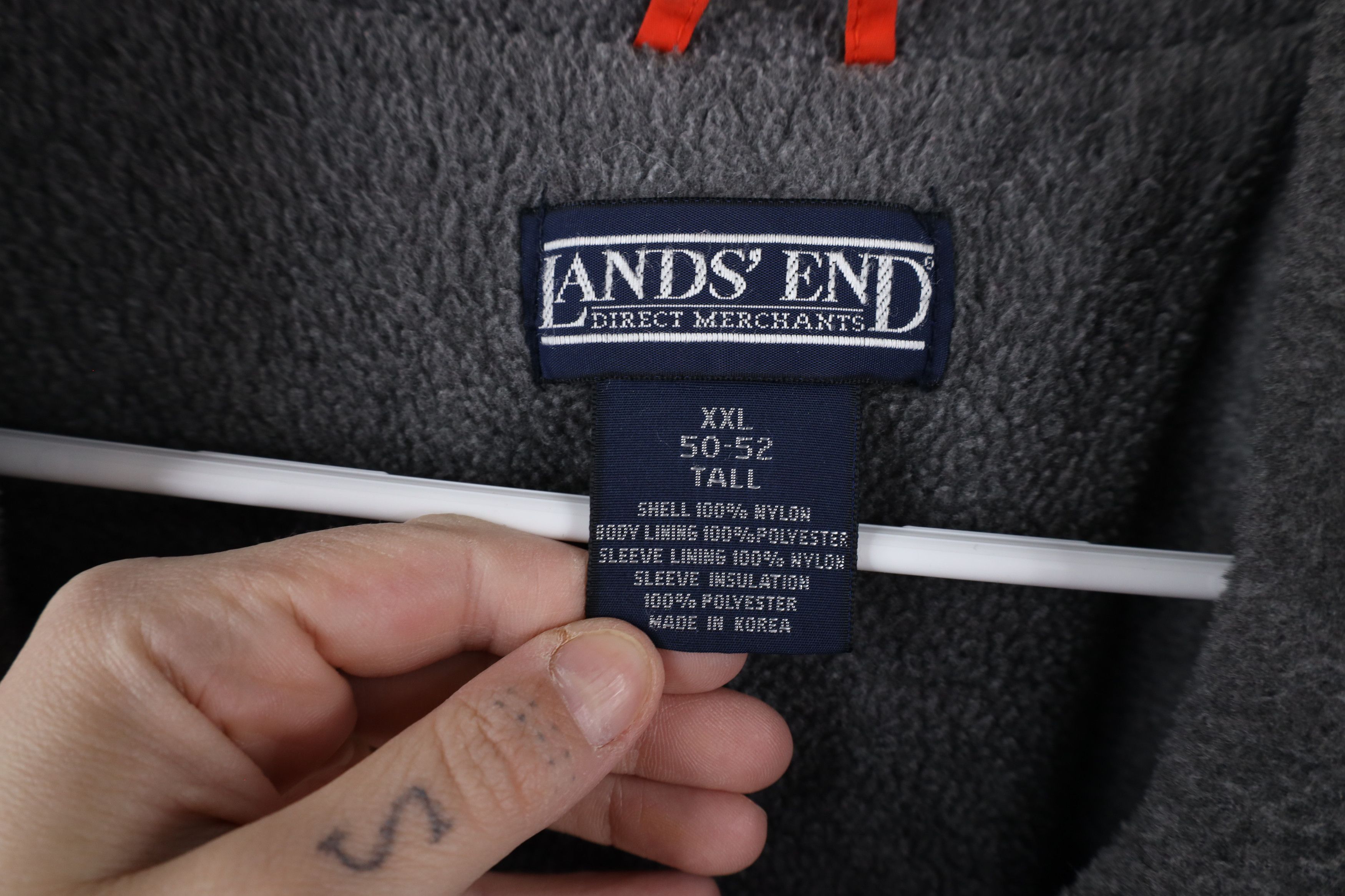 Lands' End × Vintage Vintage 90s Lands End Spell Out Fleece Lined Bomber Jacket Size US XXL / EU 58 / 5 - 8 Thumbnail