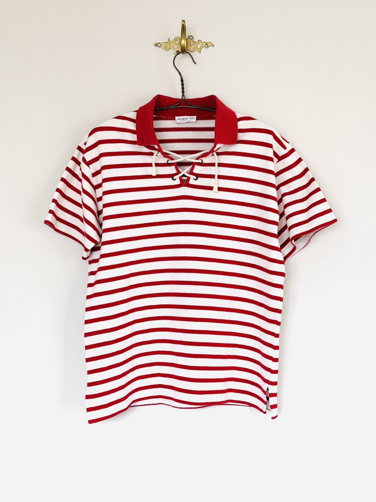 Armor-Lux Armor Lux Breton striped lace up polo shirt sz 4 Size US L / EU 52-54 / 3 - 1 Thumbnail