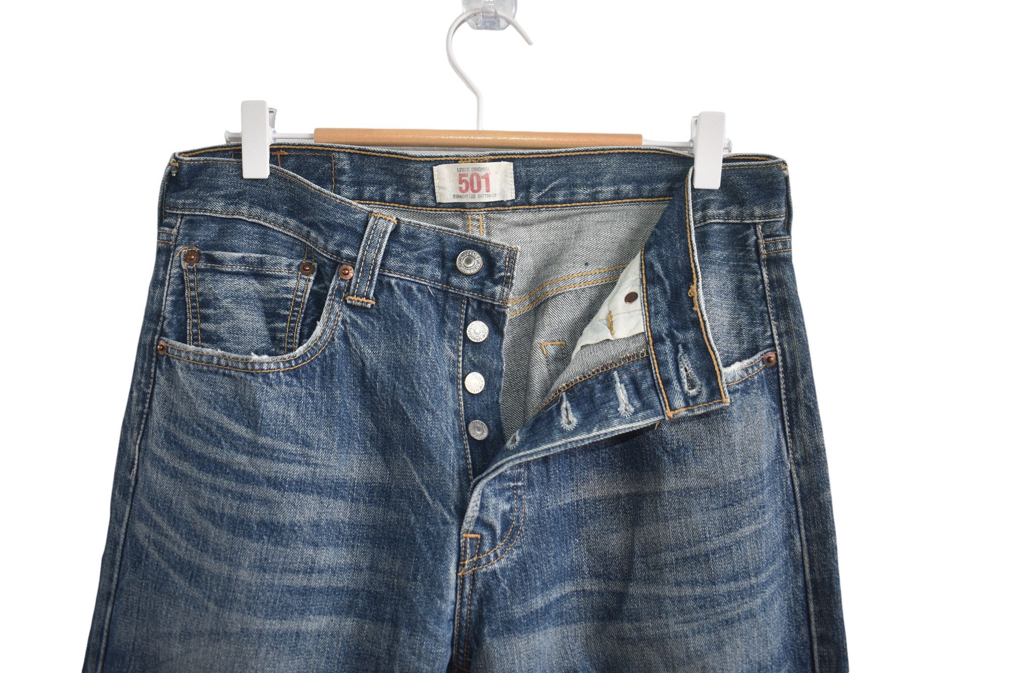 Levi's × Vintage Vintage Levi's 501 Distress Jeans W32 Size US 32 / EU 48 - 3 Thumbnail