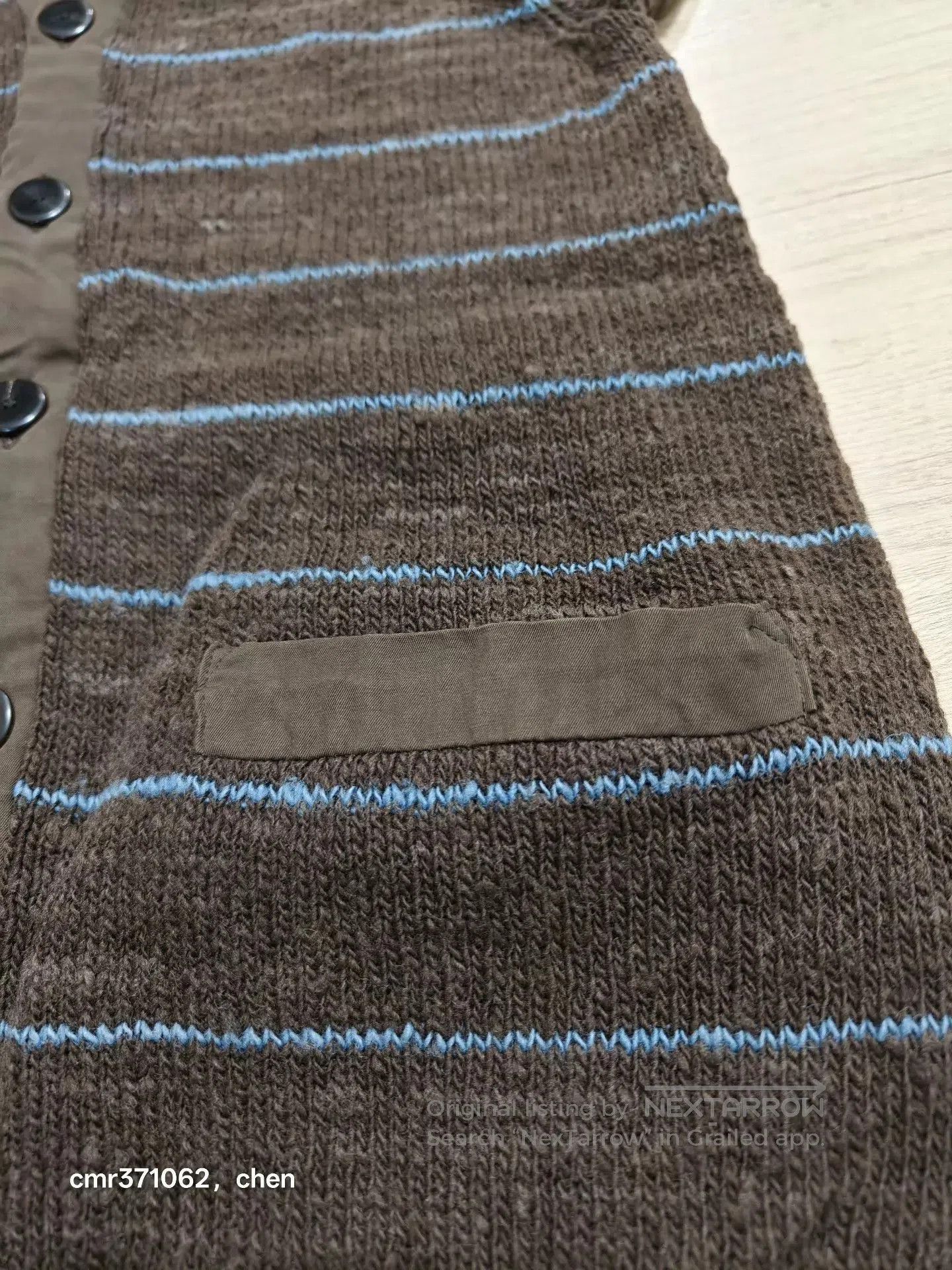 Visvim Brown Striped Button. Size US S / EU 44-46 / 1 - 4 Thumbnail