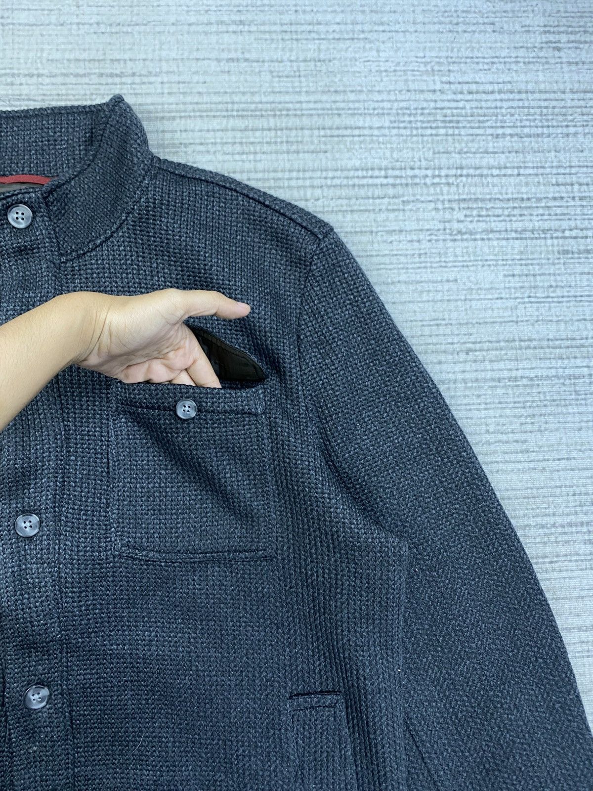 Japanese Brand × Kansai Yamamoto Vintage 90s Kansai Yamamoto Homme Buttoned Knit Jacket Size US XL / EU 56 / 4 - 7 Thumbnail