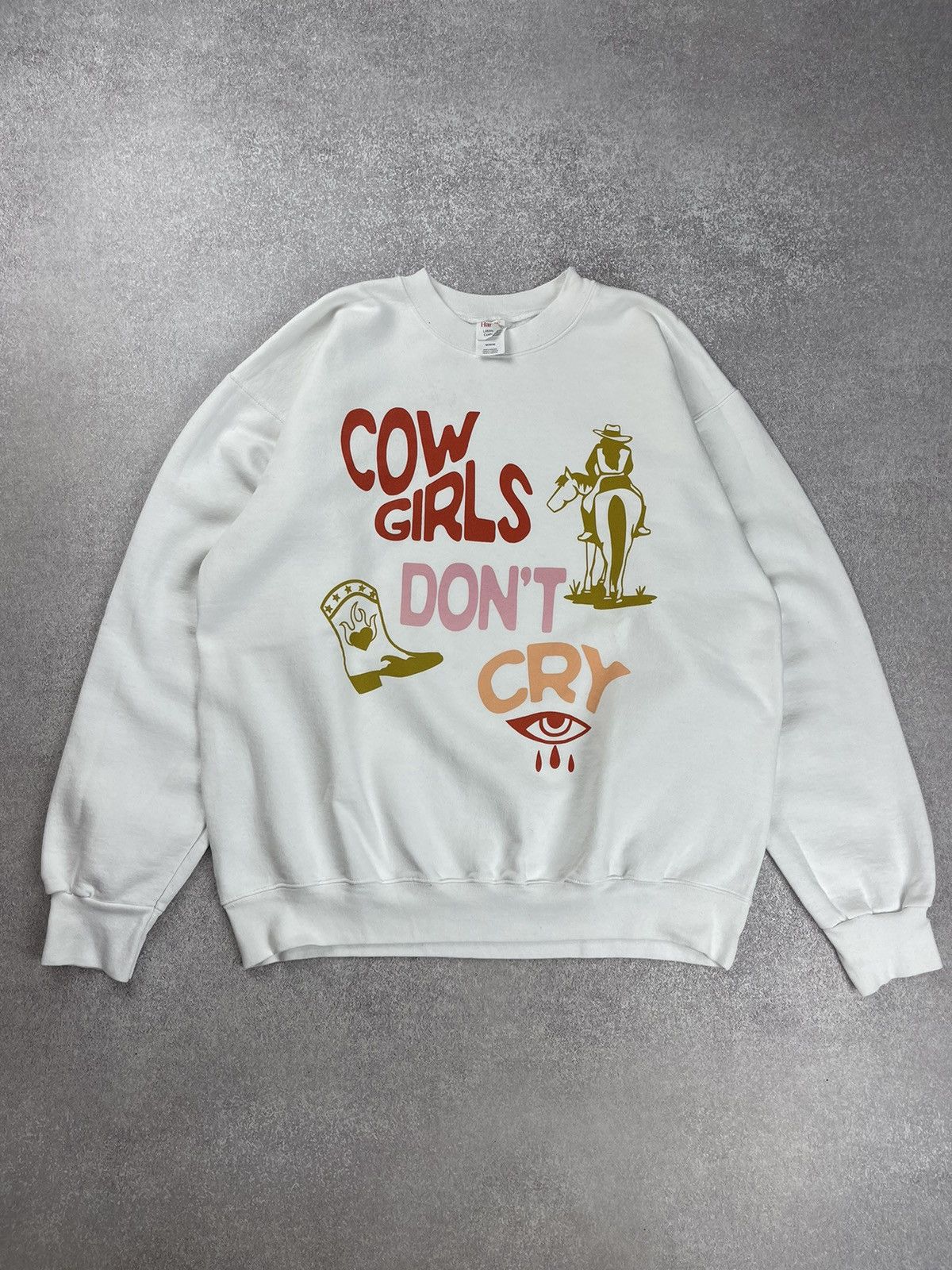 Vintage Vintage Cow Girls Don’t Cry Humor Sweatshirt Size M Size US M / EU 48-50 / 2 - 1 Thumbnail