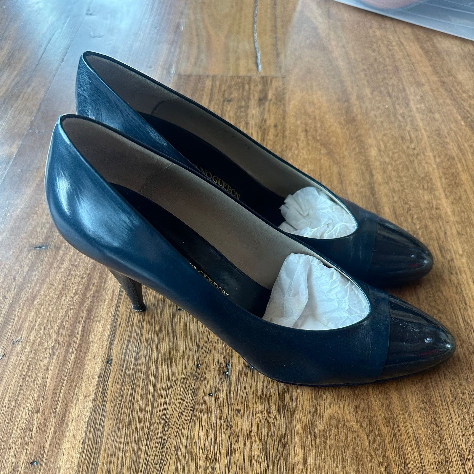Other ROBERTO NOGUERON heels blue with black toe cover Size US 9 / IT 39 - 3 Thumbnail