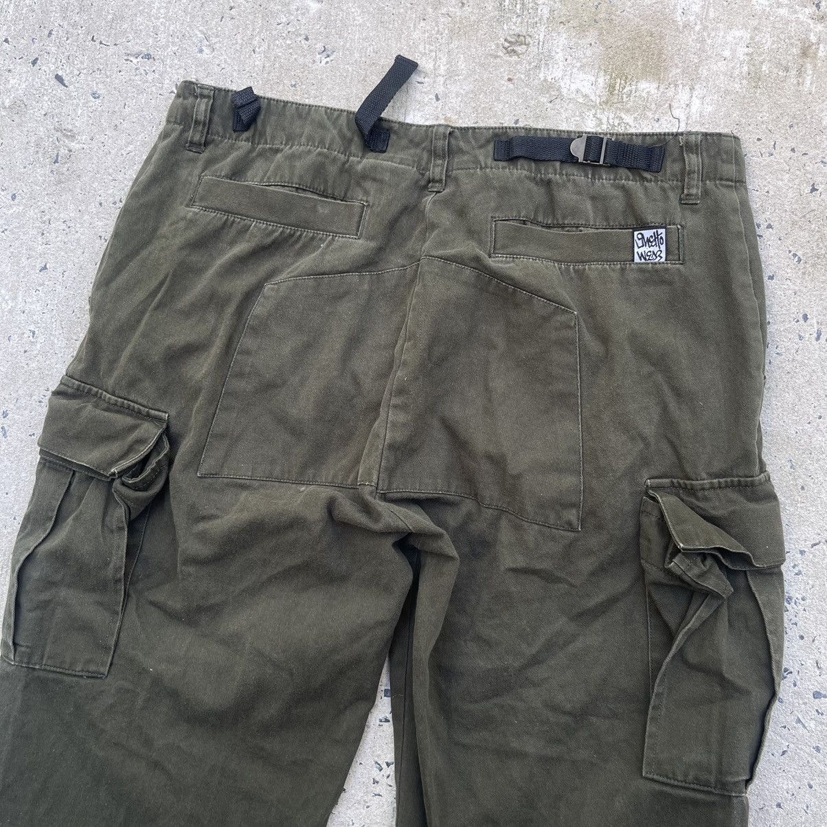 Vintage Vintage GHETTOWEAR Skate Brand Button Fly Cargo Pants Size US 34 / EU 50 - 6 Thumbnail