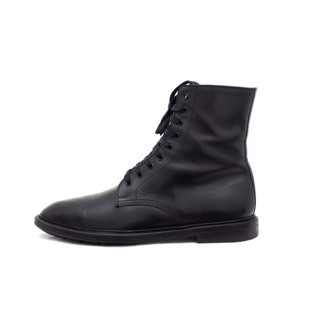 Gucci × Tom Ford × Vintage GUCCI Tom Ford Era Men's Leather Side-zip Combat Boot Black Size US 10.5 / EU 43-44 - 7 Thumbnail