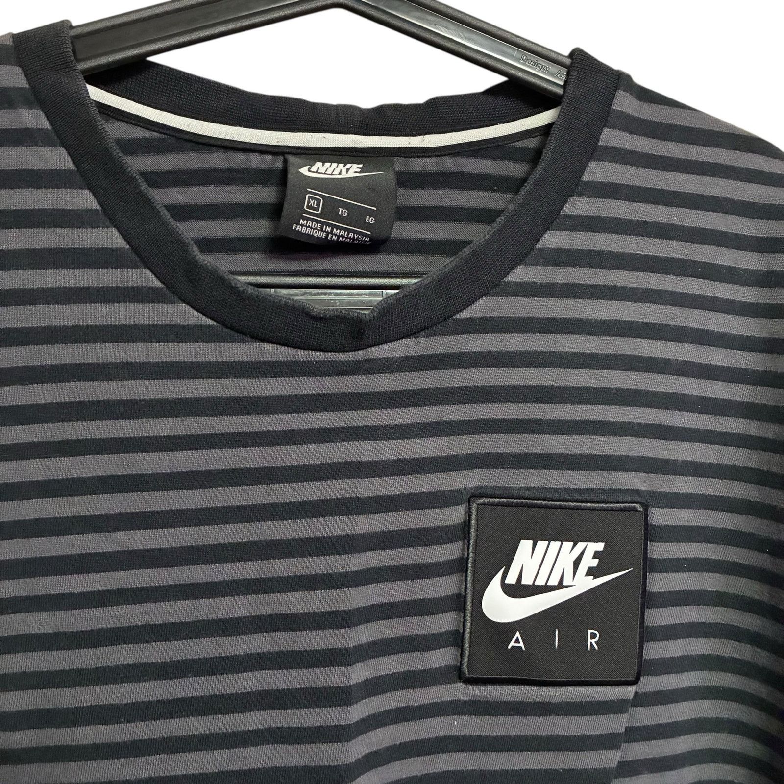 Nike Nike Horizontal Stripes Box Logo T-Shirt Mens Size XL Size US XL / EU 56 / 4 - 2 Thumbnail