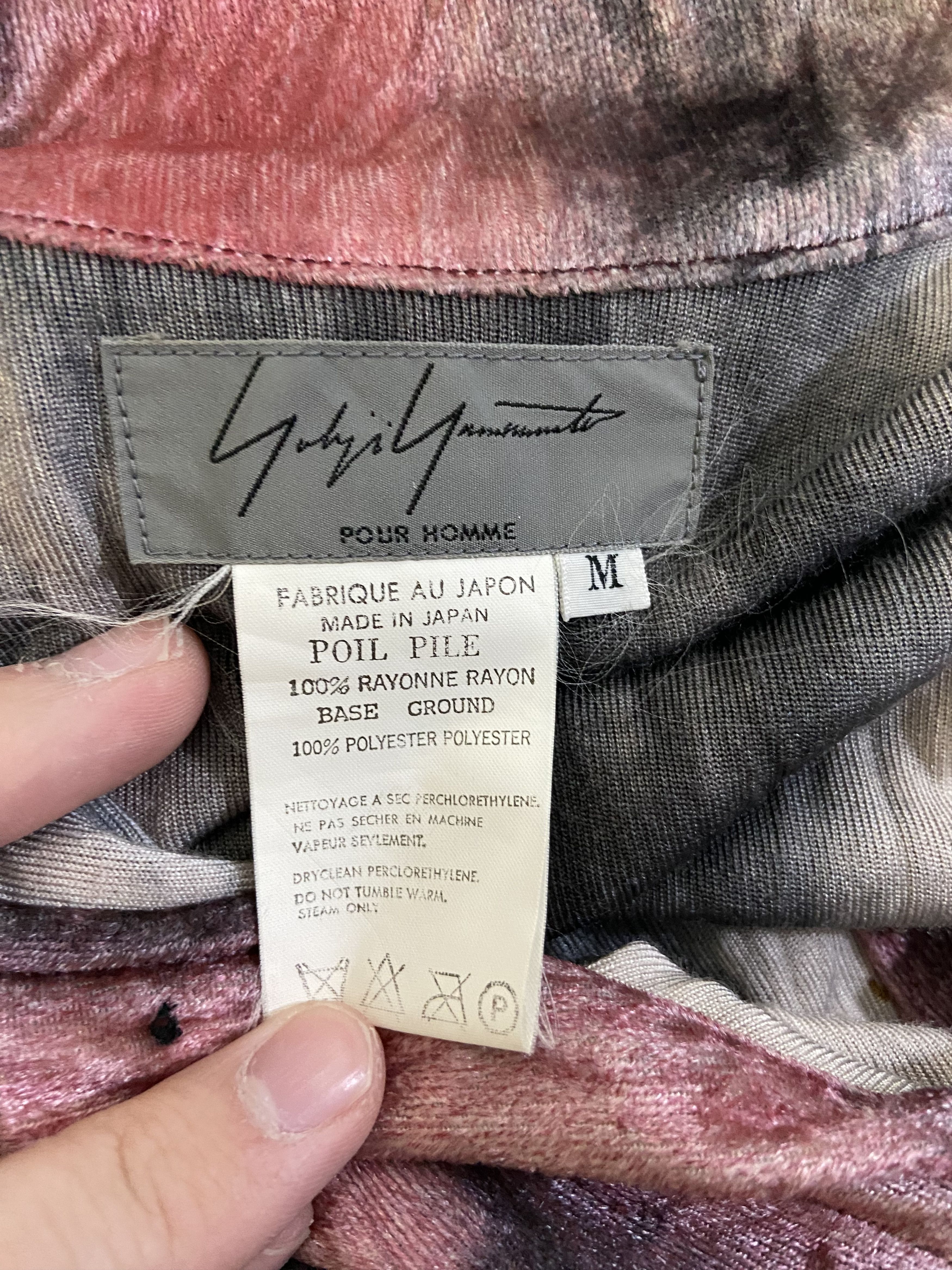 Yohji Yamamoto Yohji Yamamoto 94aw pink velvet shirt Size US M / EU 48-50 / 2 - 6 Thumbnail