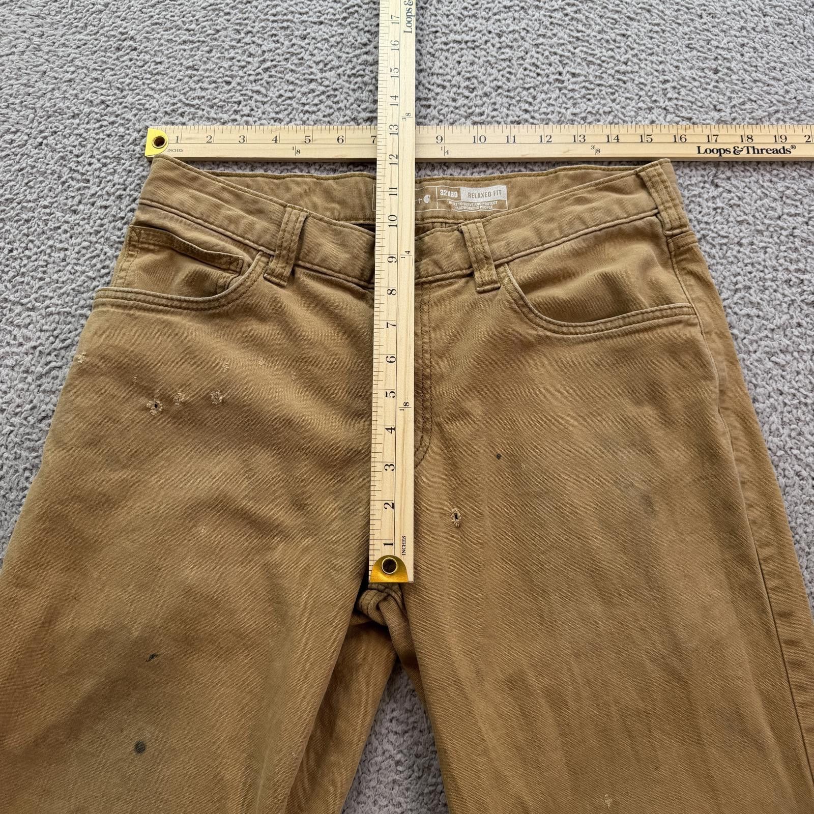 Carhartt Carhartt Rugged Flex Relaxed Fit Canvas Work Pants 32x30 Tan Size US 32 / EU 48 - 3 Thumbnail