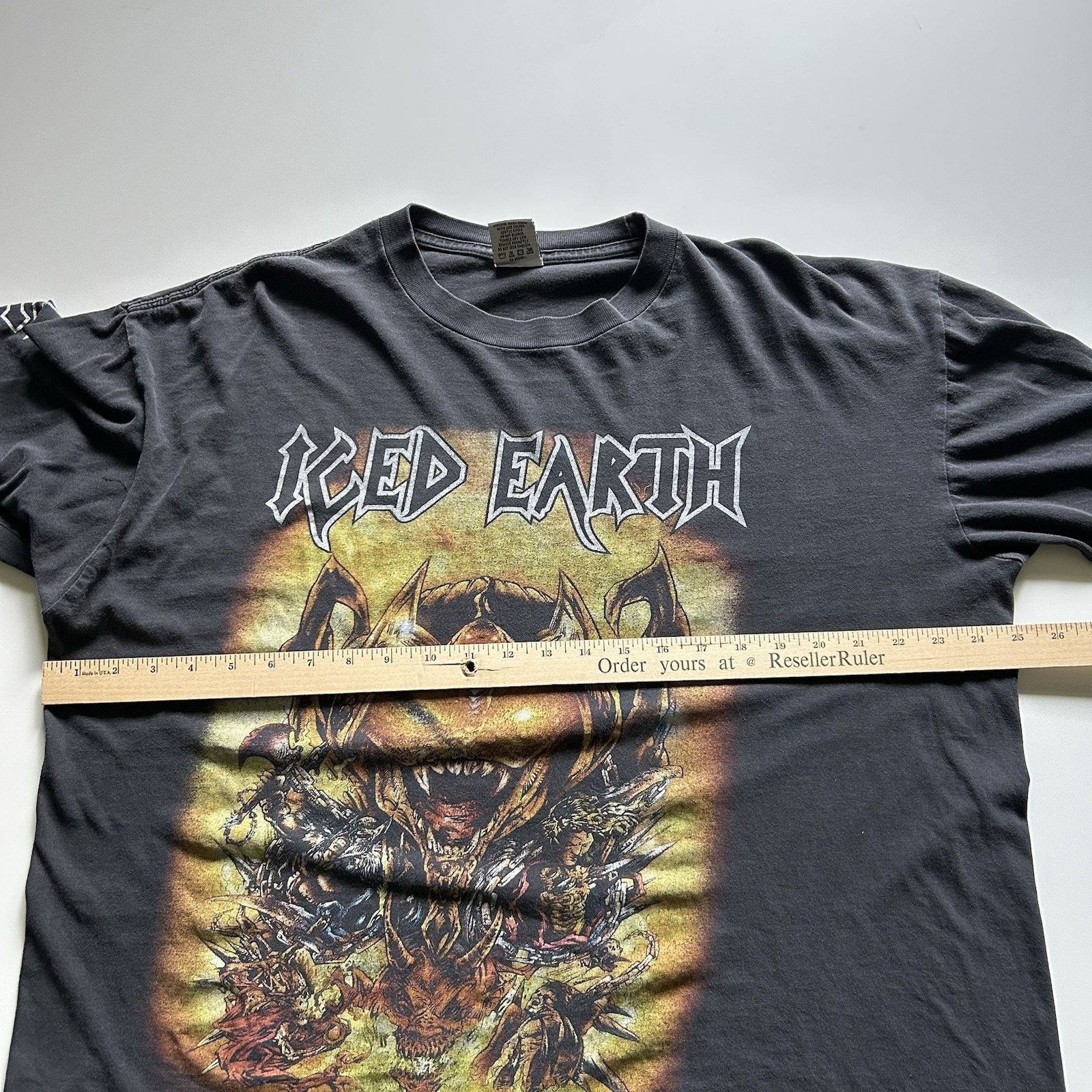 Band Tees Vintage Iced Earth T Shirt XL Boxy Long Sleeve Dark Genesis Size US XL / EU 56 / 4 - 8 Thumbnail