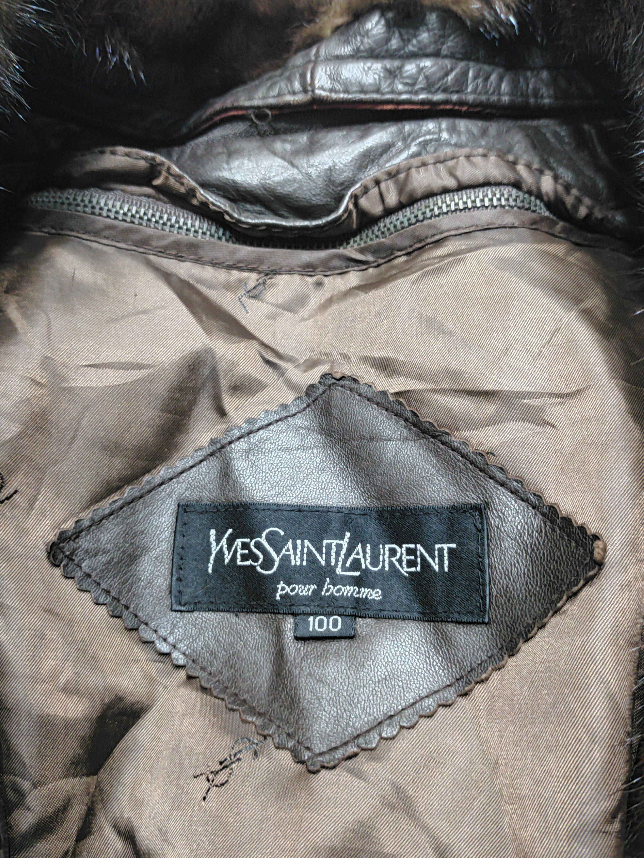 Vintage × Yves Saint Laurent 🔥 VERY RARE !! Vintage YSL Leather Jacket Size US XL / EU 56 / 4 - 8 Thumbnail