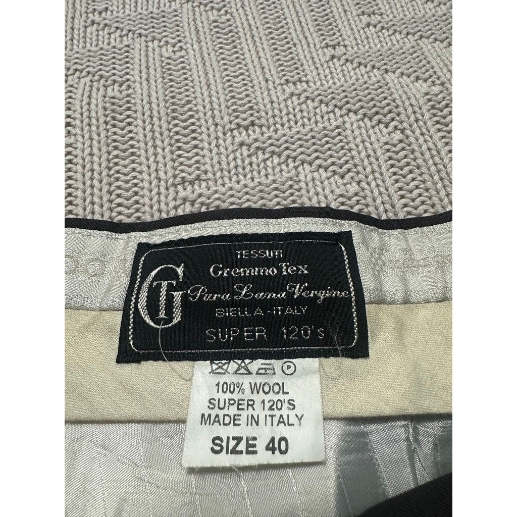 Versace Vintage Alfredo Versace brown gray wool dress pants size 40 Size US 40 / EU 56 - 4 Thumbnail