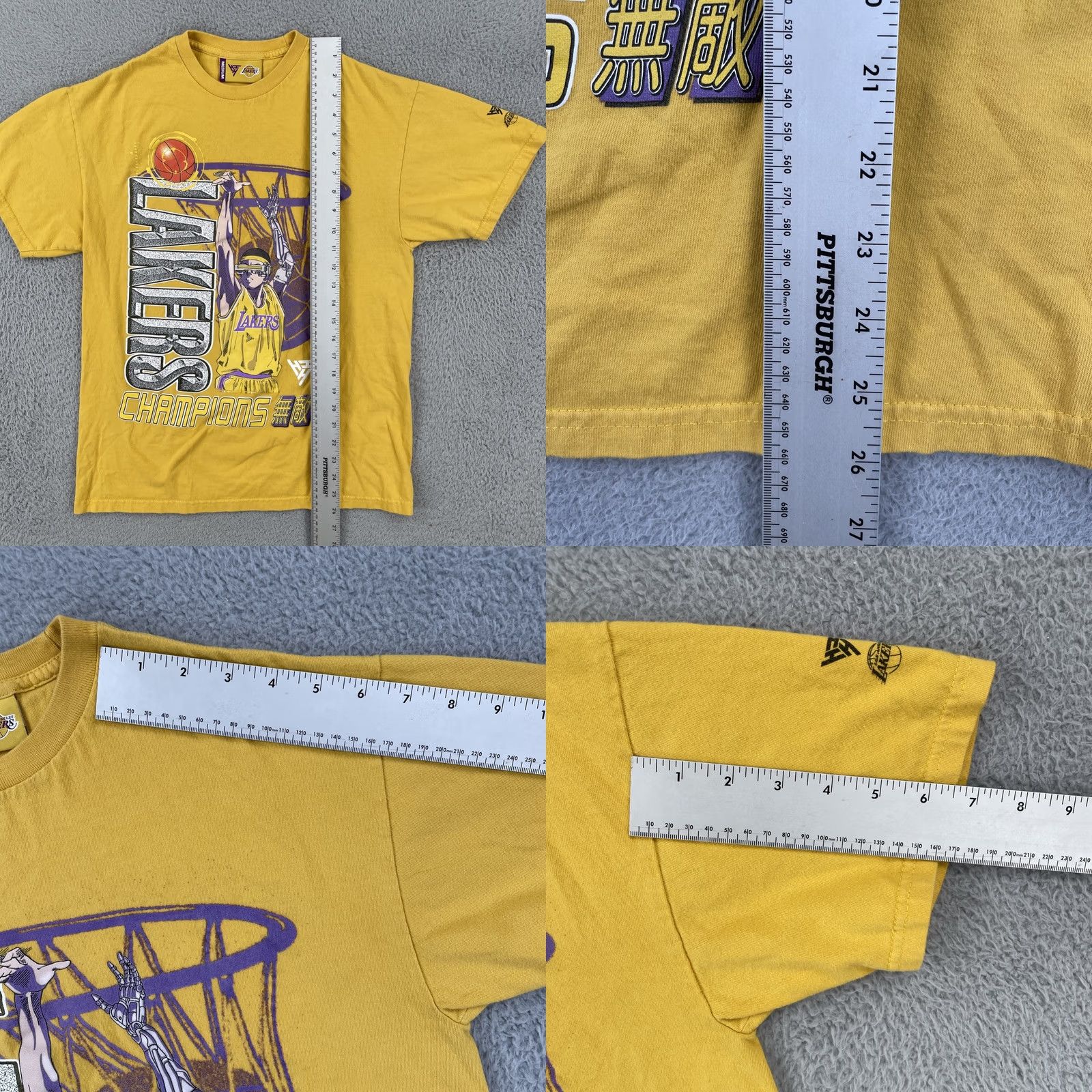 Vintage Los Angeles x Hypeland Lakers Shirt Mens M Yellow USA Basketball T-Shirt Crew Neck Short Sleeve Made in USA Size US M / EU 48-50 / 2 - 9 Thumbnail
