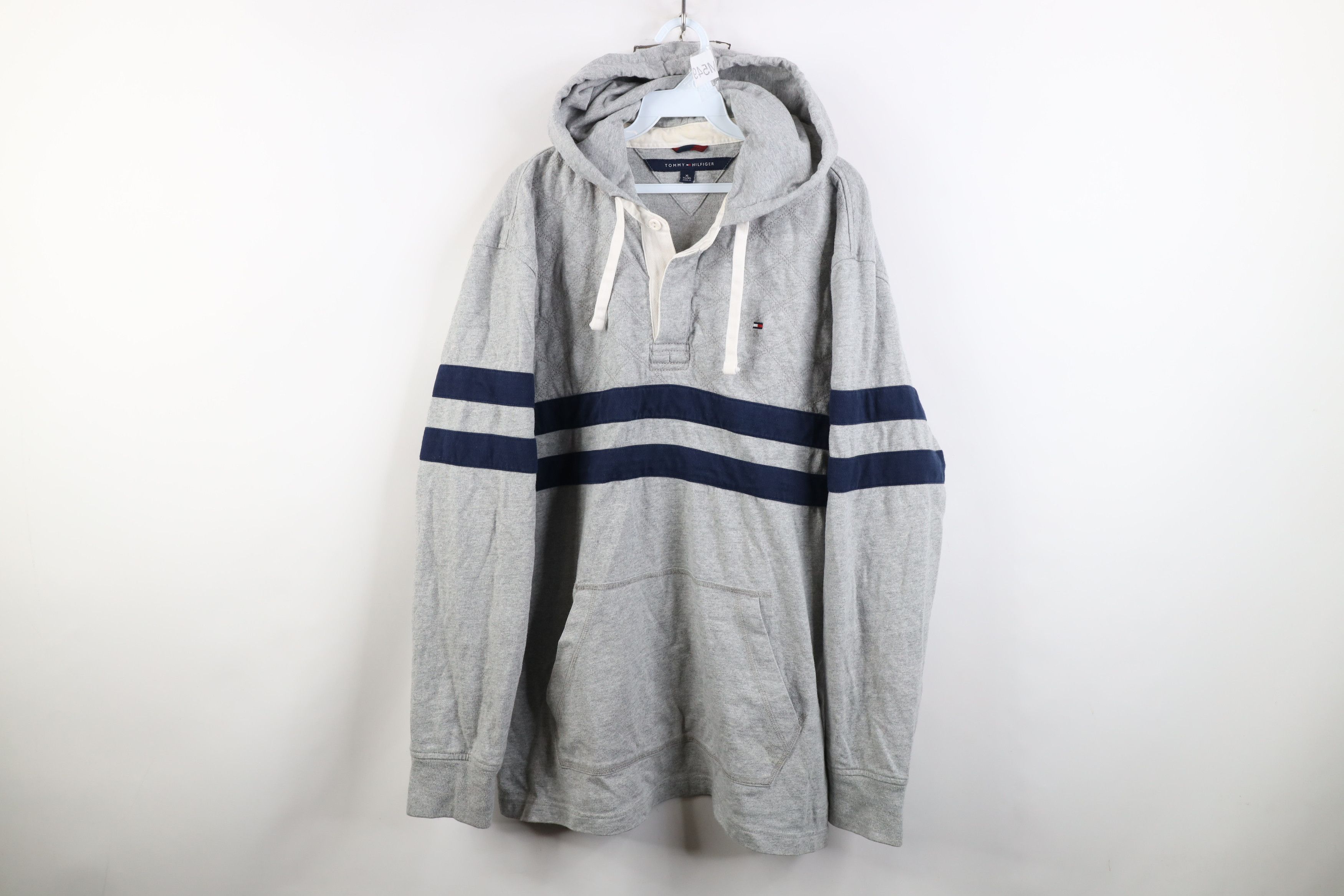 Tommy Hilfiger Vintage Tommy Hilfiger Heavyweight Hooded Long Sleeve Polo Size US XL / EU 56 / 4 - 1 Thumbnail