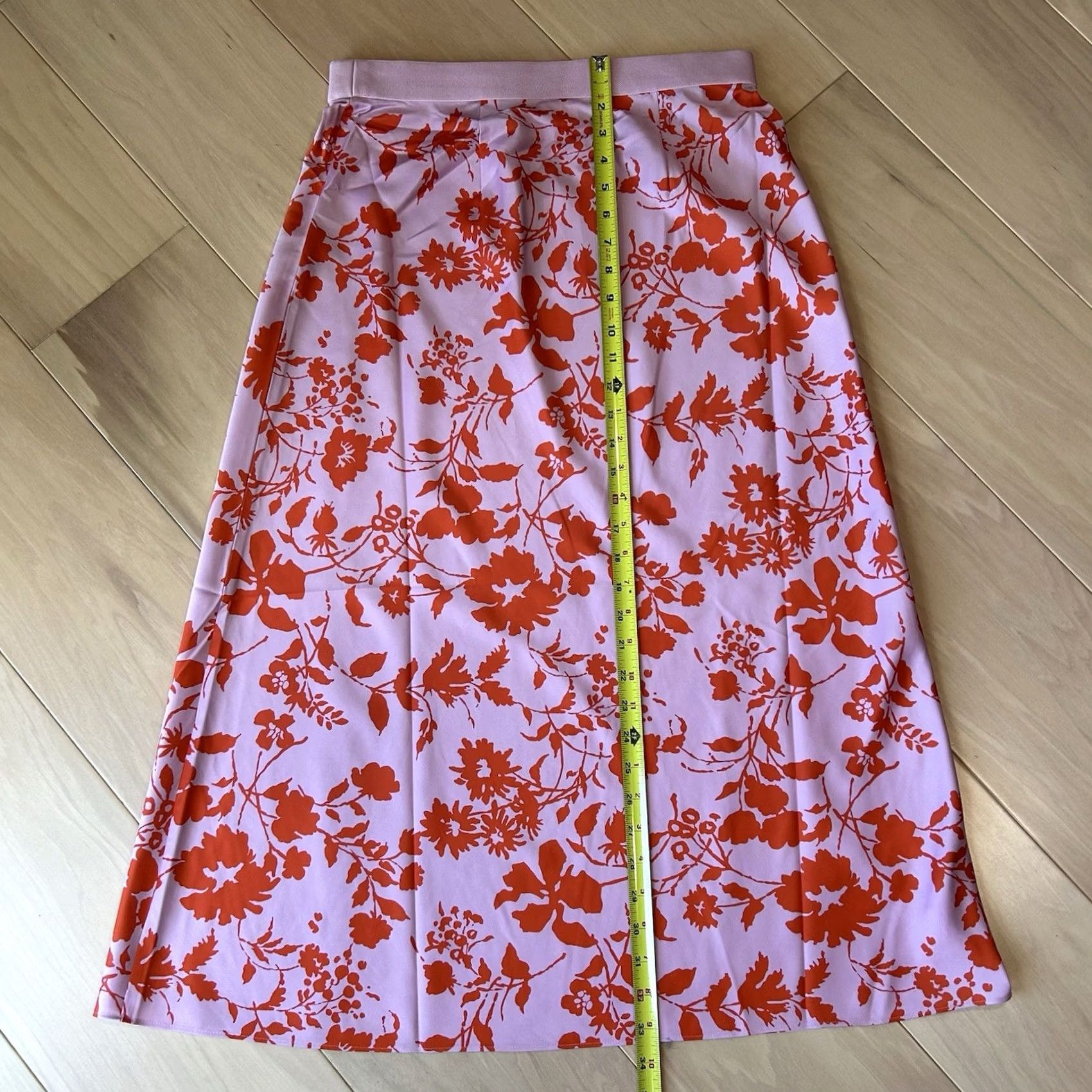 Outerknown Outerknown Skirt Womens M Pink Floral Print Midi Length Women Size 32" / US 10 / IT 46 - 6 Thumbnail