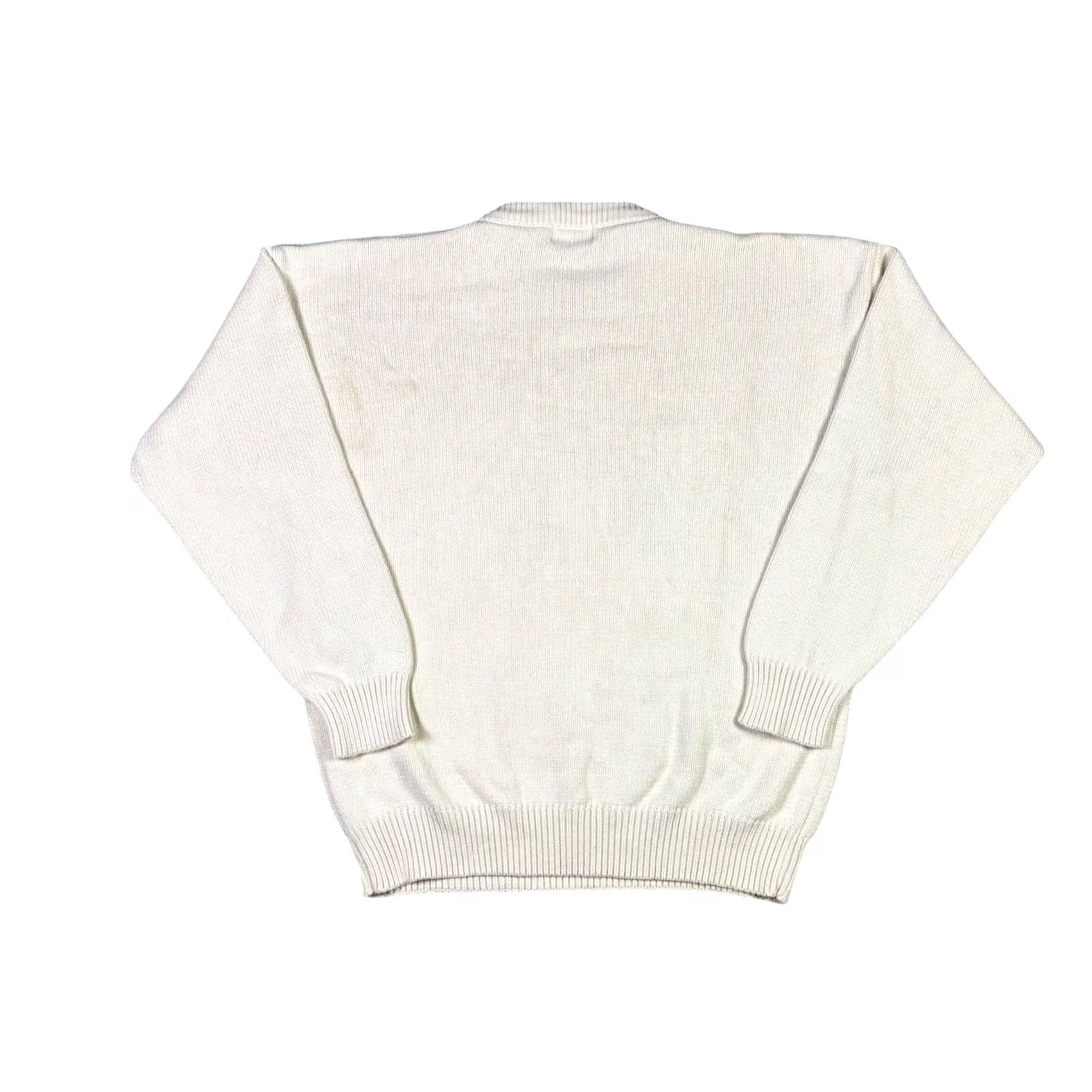 Izod VINTAGE IZOD Mens XL Cream Cotton Knit Golf Embroidered Crewneck Sweater Size US XL / EU 56 / 4 - 3 Thumbnail