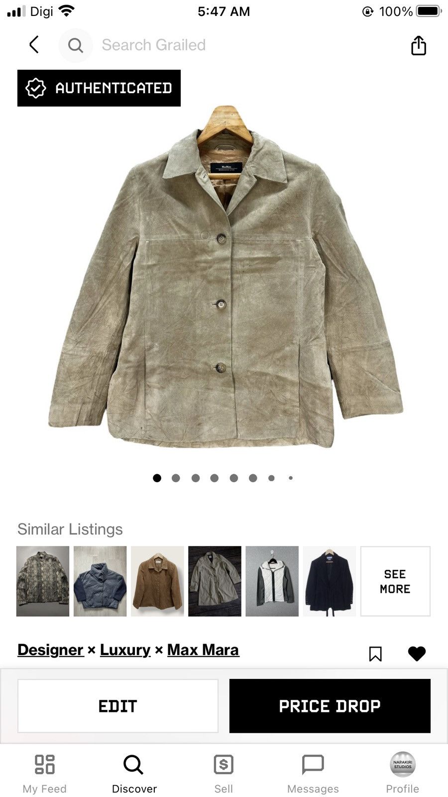 Max Mara Max Mara Suede Leather Jacket #9166-65 Size S / US 4 / IT 40 - 18 Thumbnail