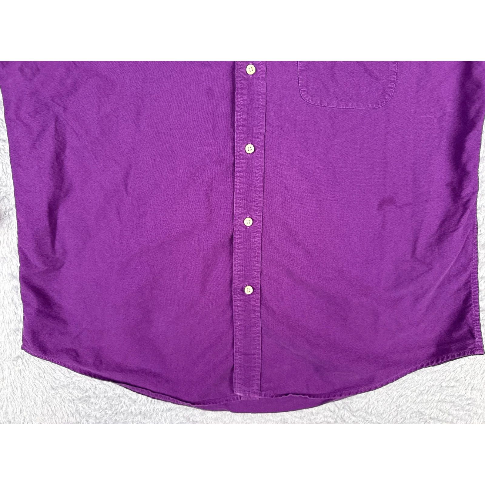 Tommy Hilfiger Tommy Hilfiger Men's Button-Up Shirt Large Purple Long Sleeve Casual Workwear 90s Vintage Size US L / EU 52-54 / 3 - 5 Thumbnail