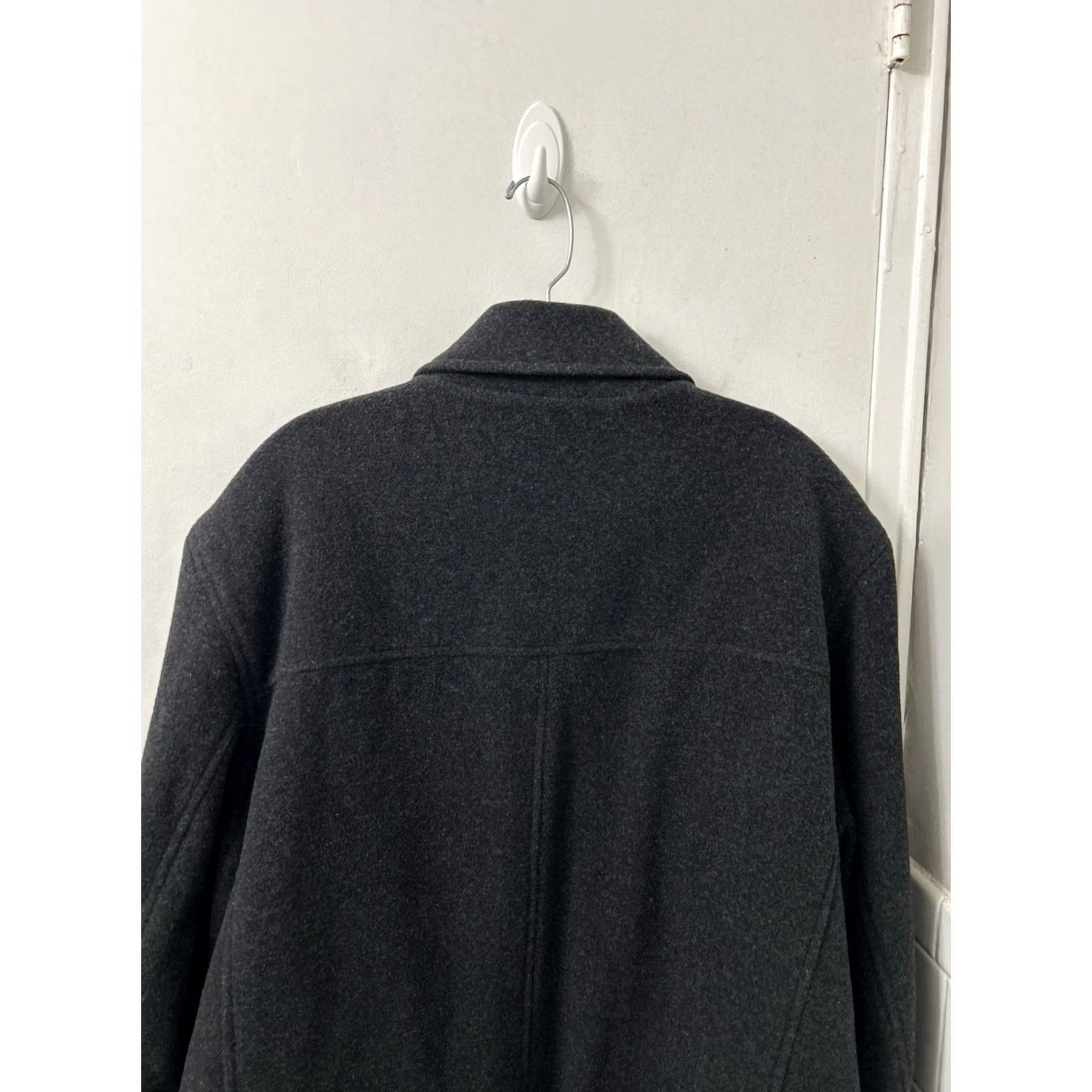 Dockers Dockers Jacket Mens L Charcoal Gray Wool Blend Full Zip Quilted Lined Coat Size US L / EU 52-54 / 3 - 7 Thumbnail