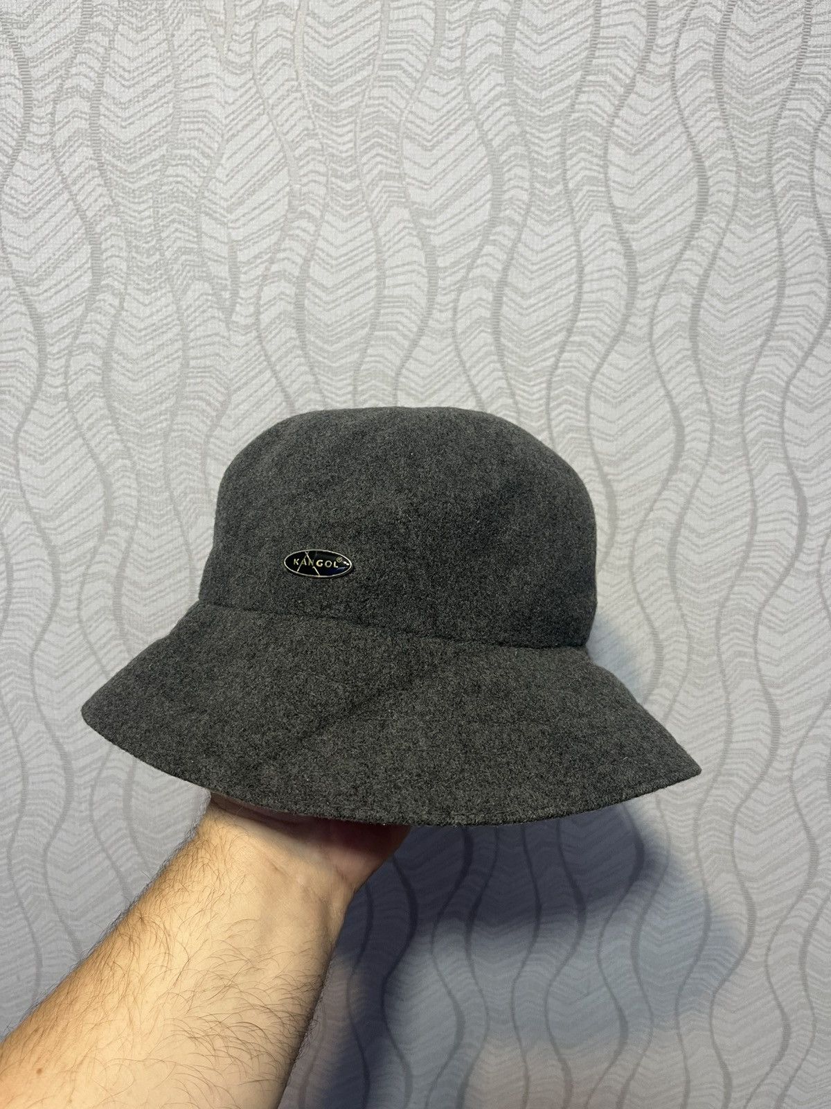 Kangol Vintage 2000s Kangol Wool Gray Bucket Hat Logo Size ONE SIZE - 1 Thumbnail