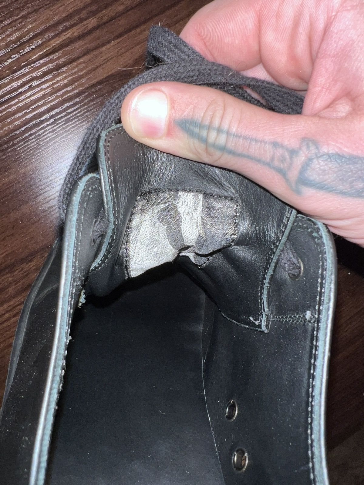 Rick Owens Triple Black Mainline Ramones Size US 12 / EU 45 - 7 Thumbnail