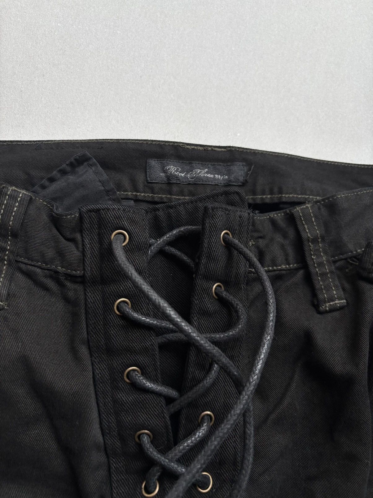 ROOTTHREE lace up flare cargo pants