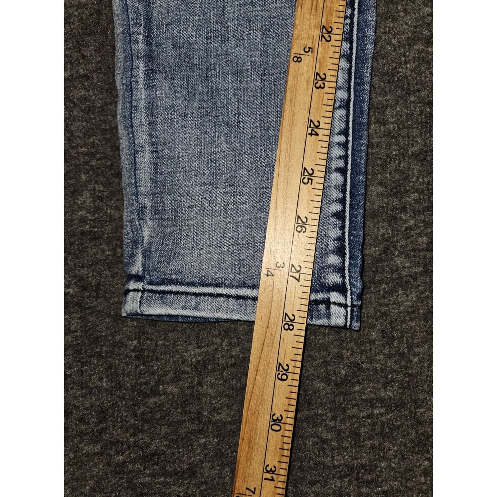 Vintage KanCan Skinny Jeans Juniors 9/28 Blue Denim Stretch Casual Preppy City Size 30" / US 8 / IT 44 - 6 Thumbnail