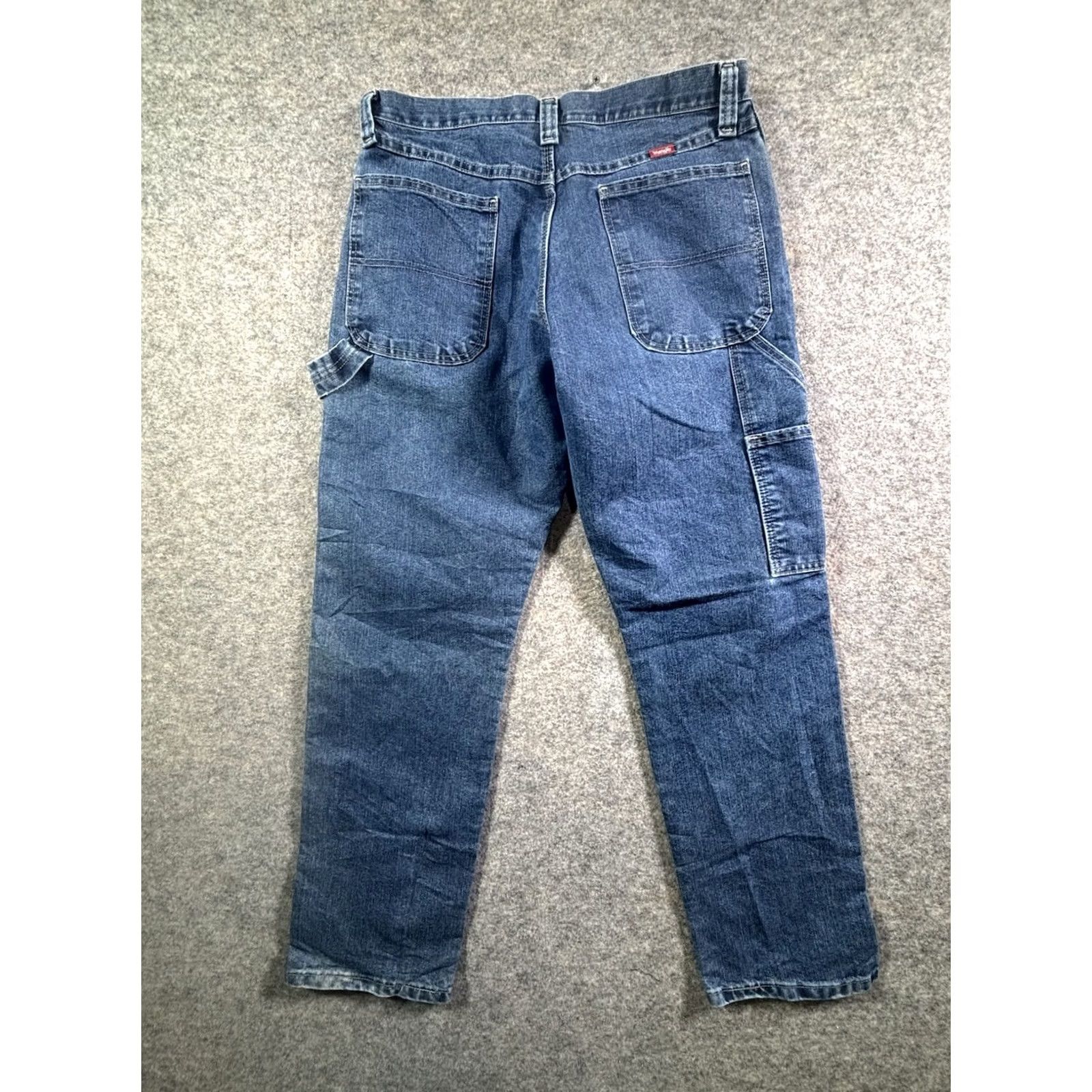 Wrangler Wrangler Carpenter Jeans Men's 32x32 Medium Wash Blue Denim Straight Leg Relaxed 5-Pocket USA Size US 32 / EU 48 - 7 Thumbnail