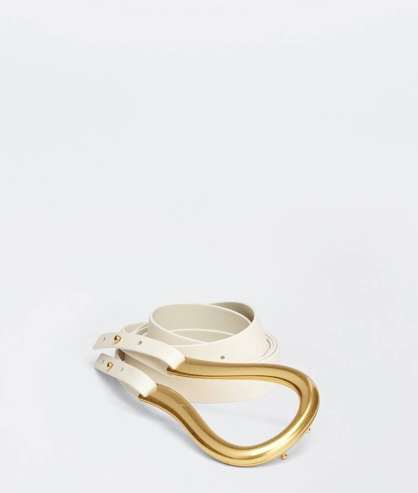 Bottega Veneta o1n1vont0225 Size: L / Horsebit Belt in White Size ONE SIZE - 1 Thumbnail