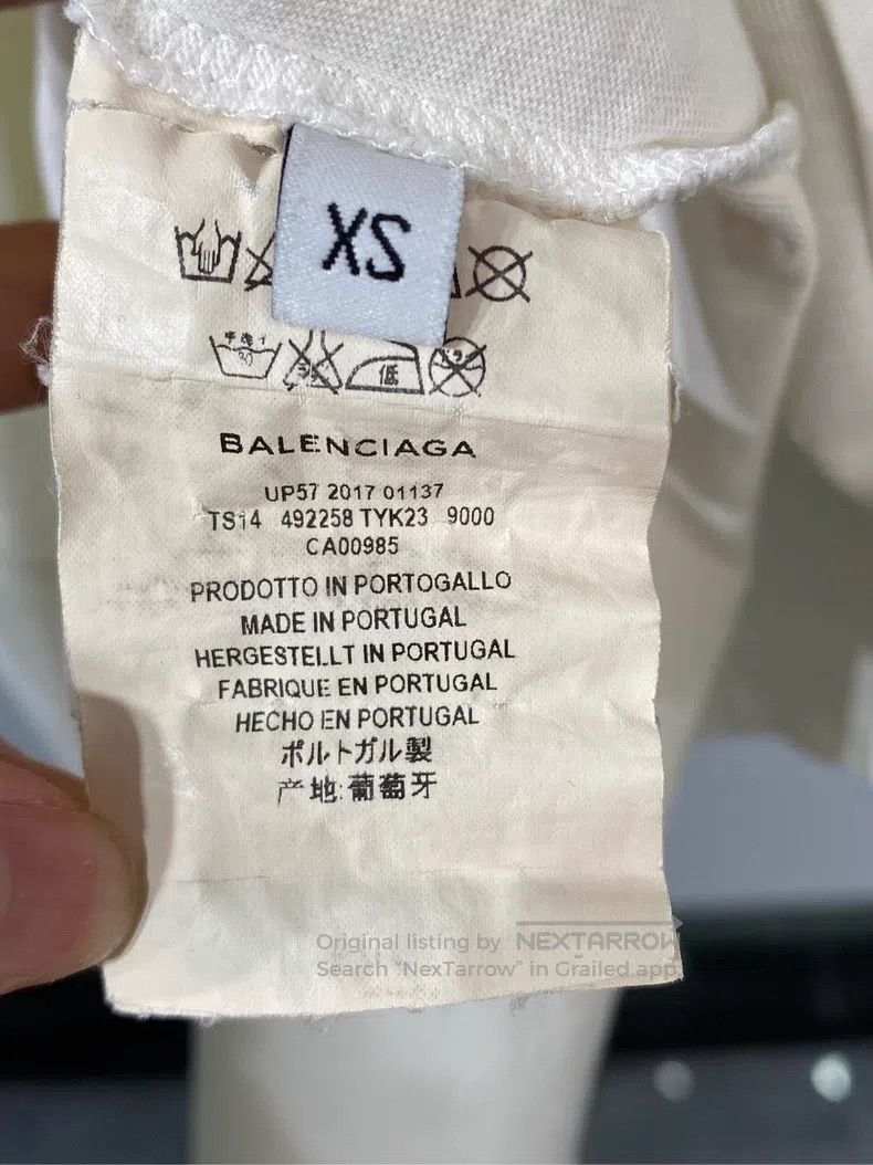 Balenciaga Balenciaga White Short Sleeve T-Shirt with Double B Letter Size US XS / EU 42 / 0 - 6 Thumbnail