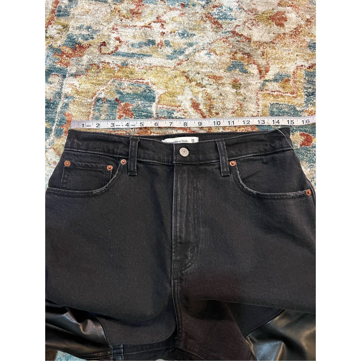 Abercrombie & Fitch Abercrombie & Fitch NWT 90s Straight High Rise Jeans Faux Le Size 29" - 9 Thumbnail