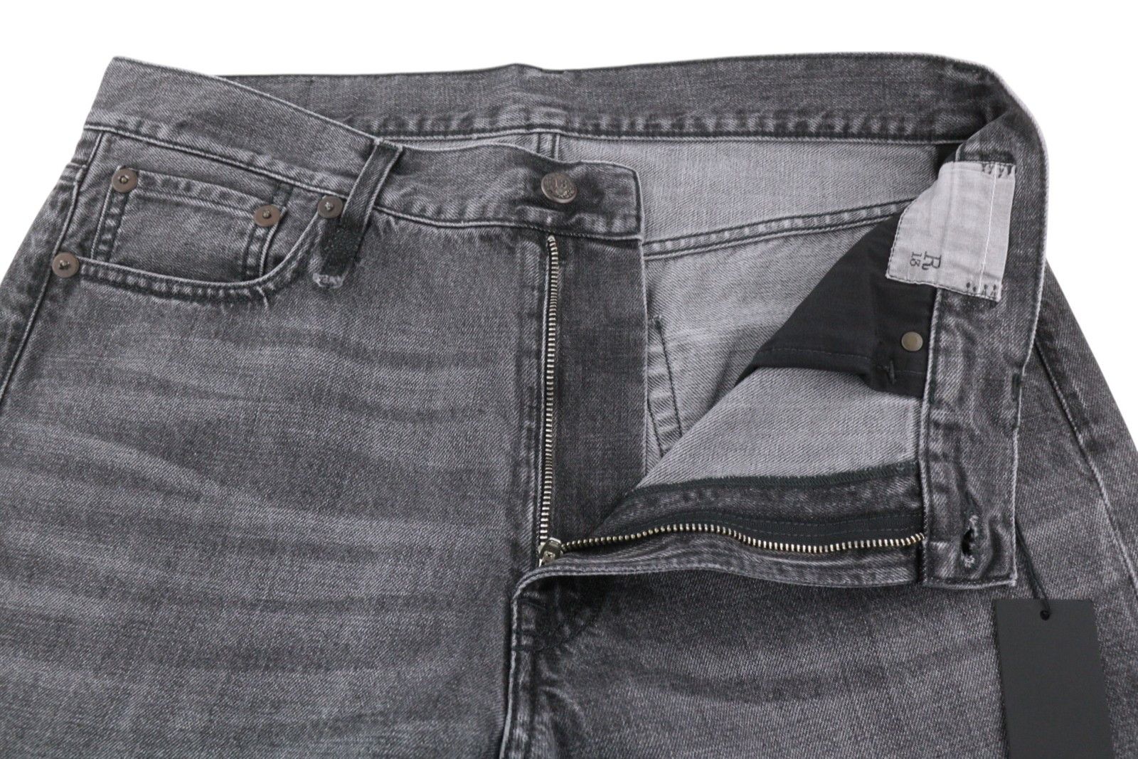 R13 BOYFRIEND 30 Wilson Black Faded Ankle Cropped Denim 85801 Size 30" / US 8 / IT 44 - 4 Thumbnail