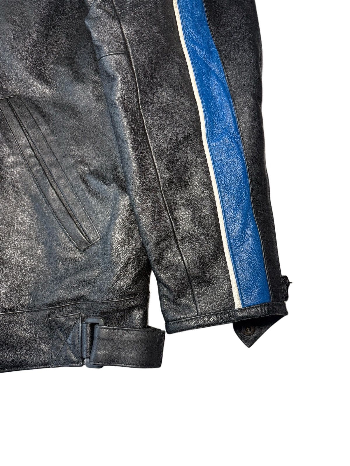 Other Vintage Miller Lite Black and Blue Leather Racing Jacket Size US L / EU 52-54 / 3 - 4 Thumbnail