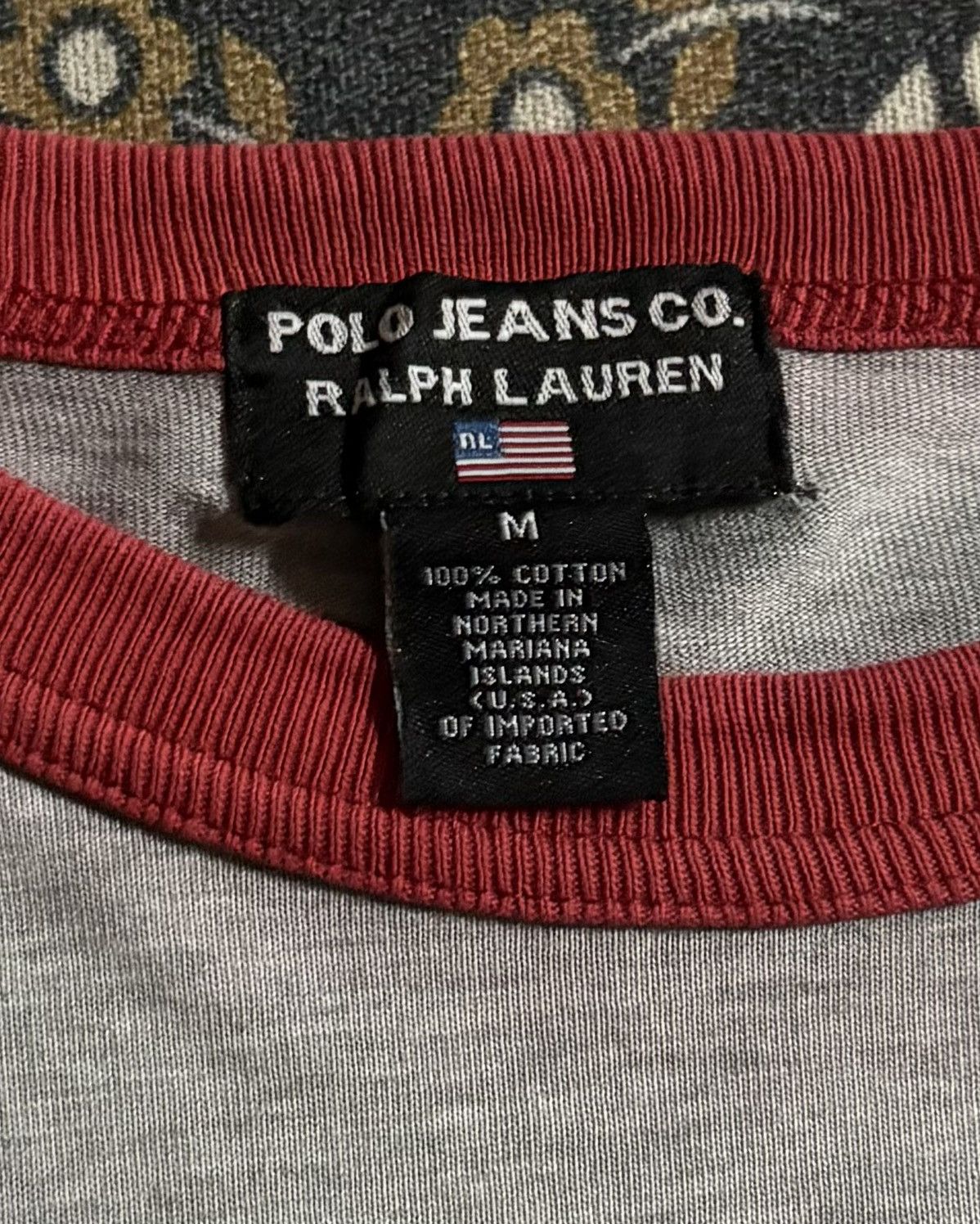 Ralph Lauren Vintage Ralph Lauren Spell Out Two Tone Long Sleeve Tee Size US L / EU 52-54 / 3 - 6 Thumbnail