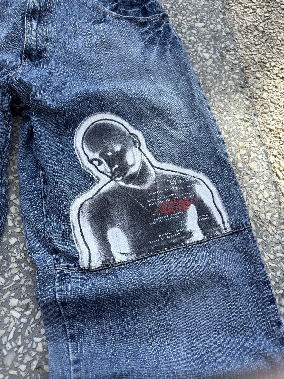 Makaveli MAKAVELI TUPAC SHAKUR Baggy Denim Jeans Pant Size US 38 / EU 54 - 3 Thumbnail
