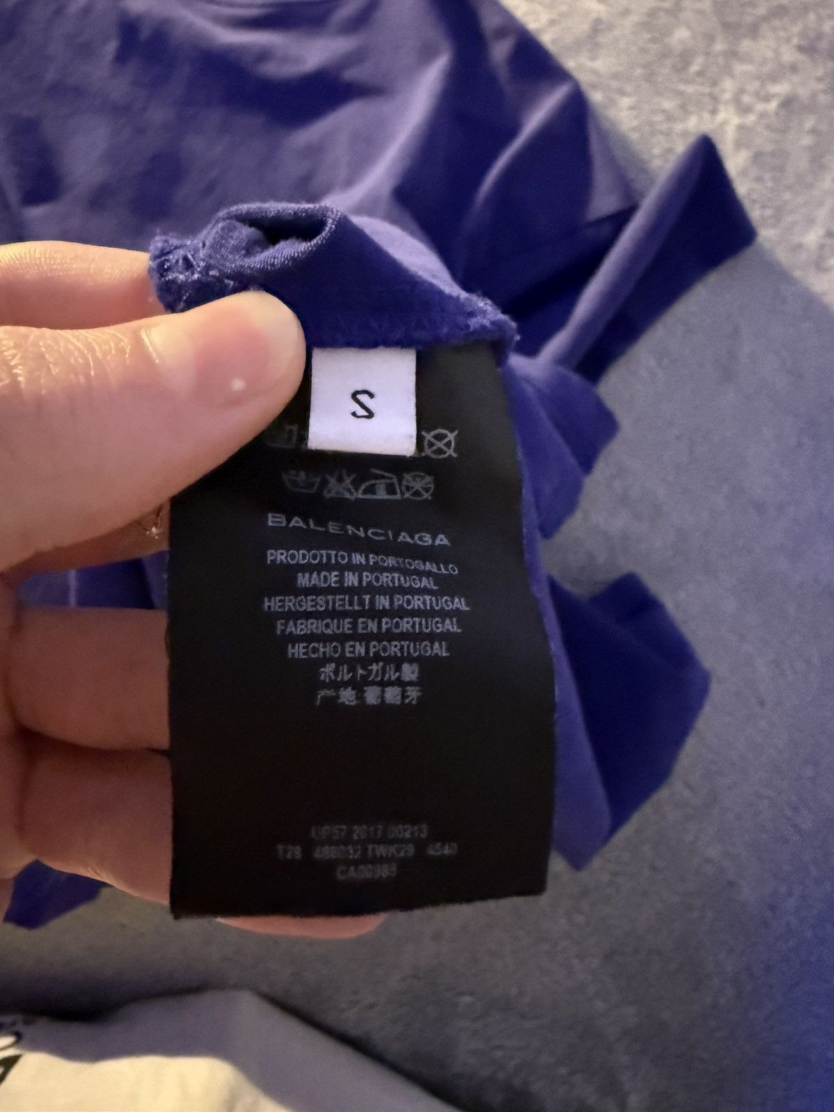 Balenciaga Blue Balenciaga 2017 Campaign Logo Tee Oversized Size US S / EU 44-46 / 1 - 5 Thumbnail