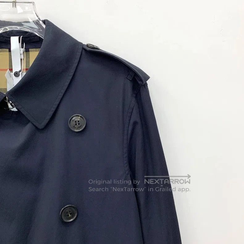 Burberry Burberry Blue Cotton Trench Coat. Size US XS / EU 42 / 0 - 3 Thumbnail