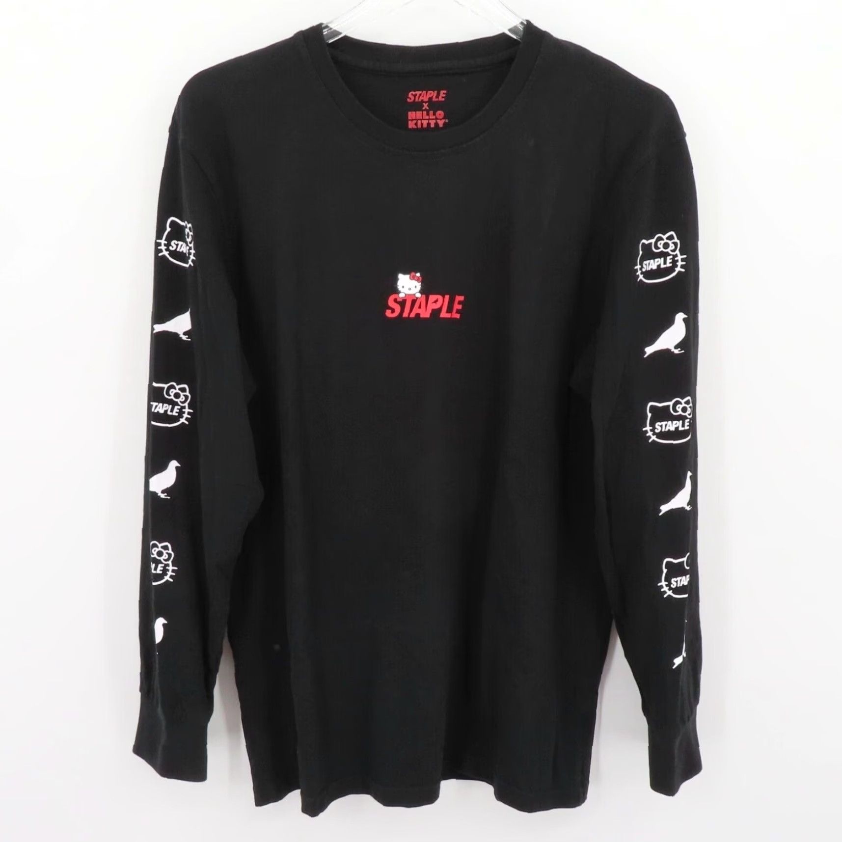 Vintage Staple Hello Kitty Mens M Black Crew Neck Long Sleeve Tee Shirt T Shirt Size US M / EU 48-50 / 2 - 7 Thumbnail
