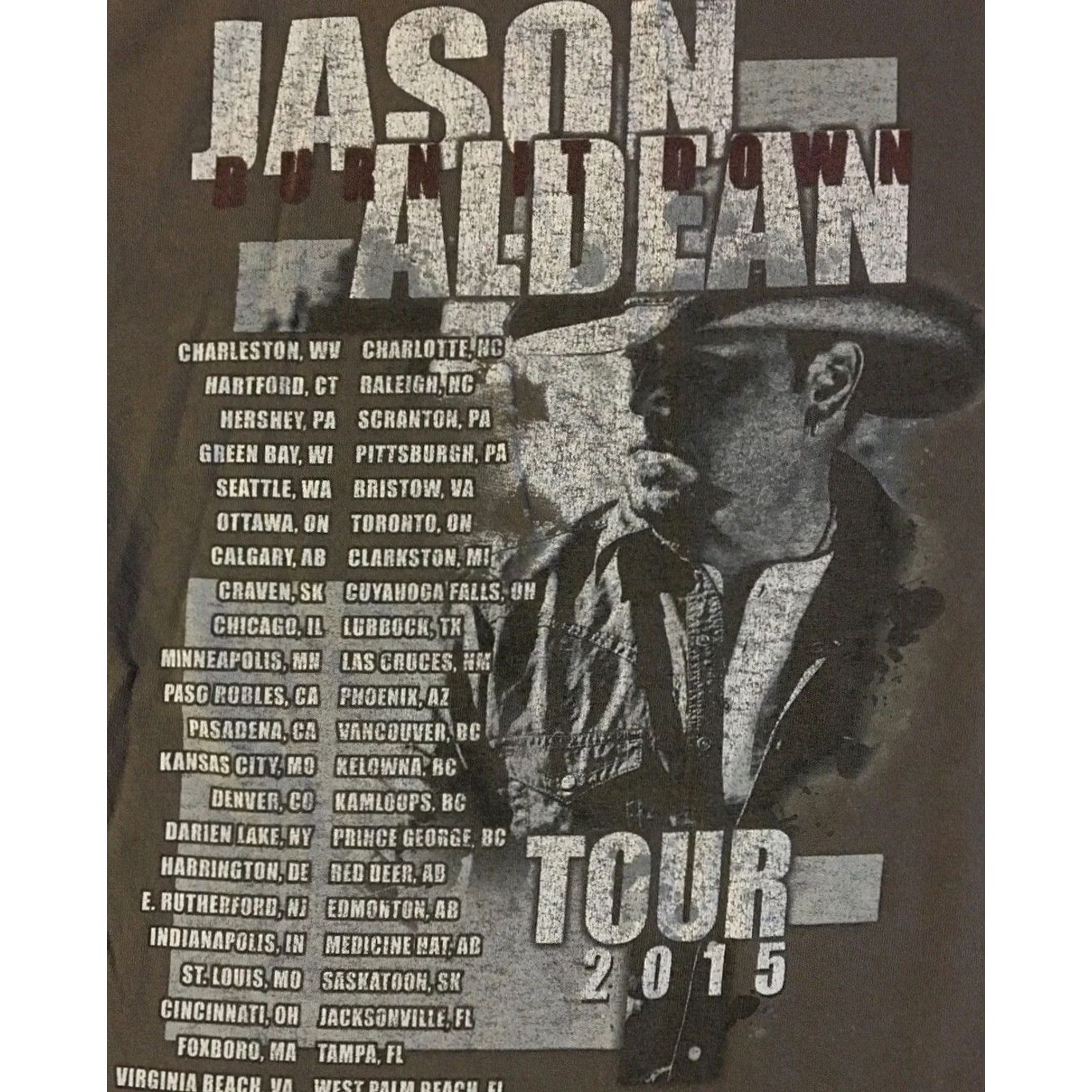 Vintage VINTAGE Jason Aldean 2015 Tour Faded Shirt S Cowboy Concert Biker Grunge AOP 90s Y2K Shirt Mens Brown 70s 80s Band Music Tour Concert George Strait Size US S / EU 44-46 / 1 - 4 Thumbnail