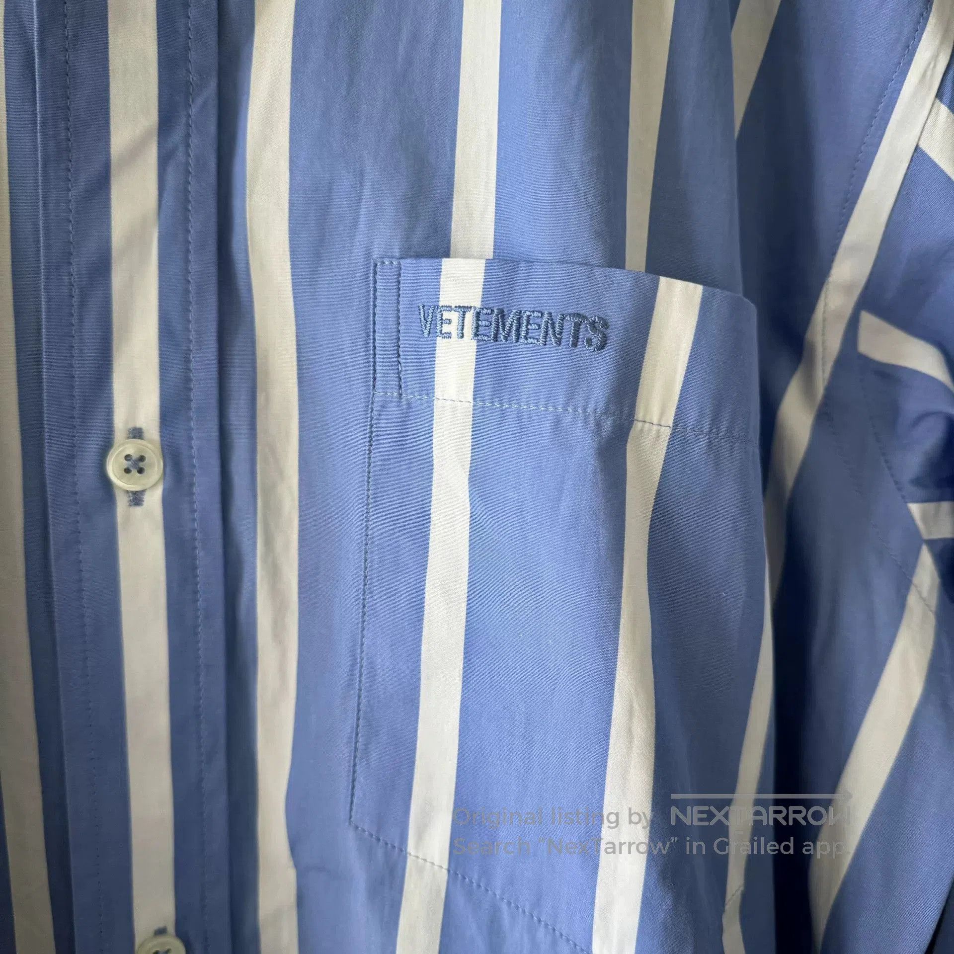 Vetements VETEMENTS 2018 Blue Stripe Shirt XS. Size US XS / EU 42 / 0 - 9 Thumbnail