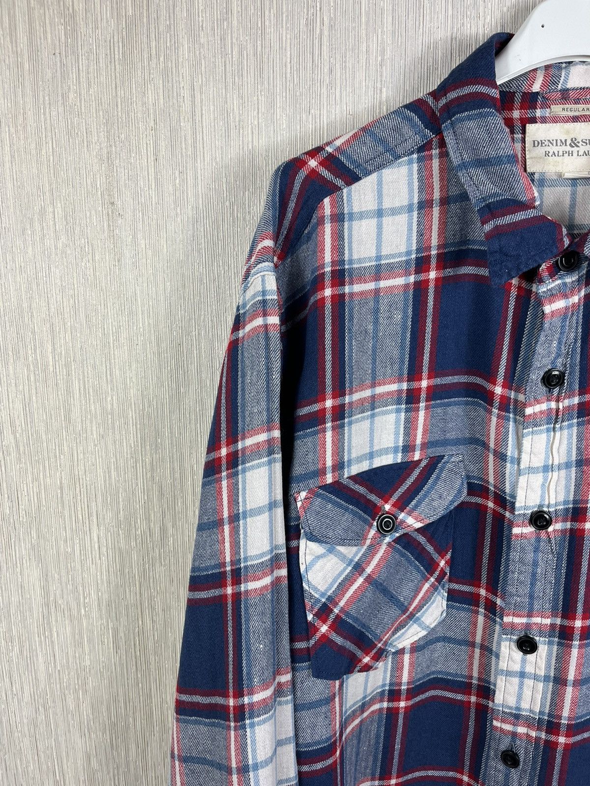 Denim & Supply Ralph Lauren × Flannel × Ralph Lauren Ralph Lauren denim& supply linen flannel checked plaid shirt Size US XL / EU 56 / 4 - 5 Thumbnail