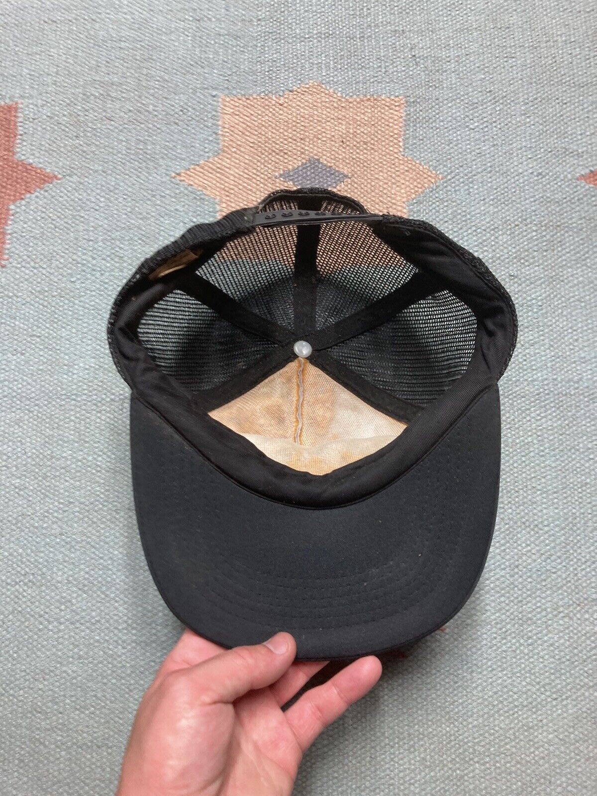 Vintage VTG 90s trucker hat mesh Harris ice co Chicago Illinois Size ONE SIZE - 6 Thumbnail