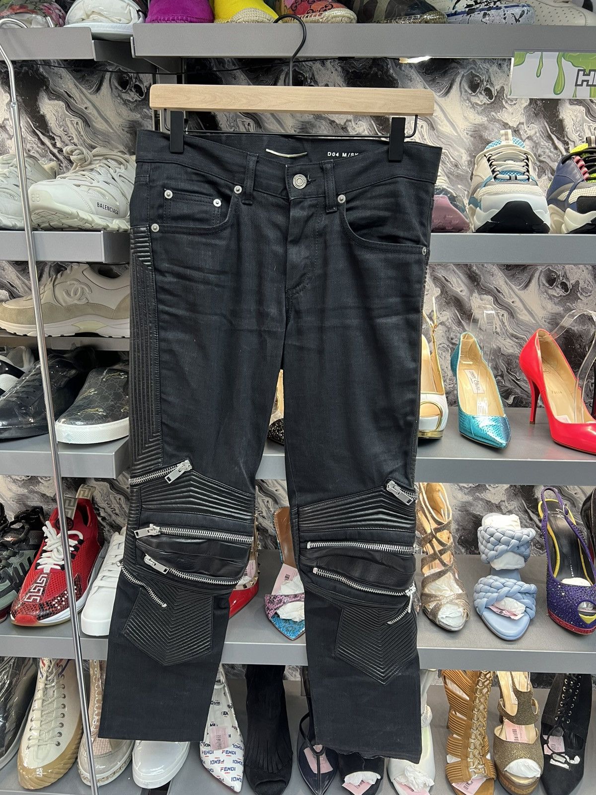 Saint Laurent Paris Saint Laurent Black Zipper Jeans Size US 28 / EU 44 - 1 Thumbnail