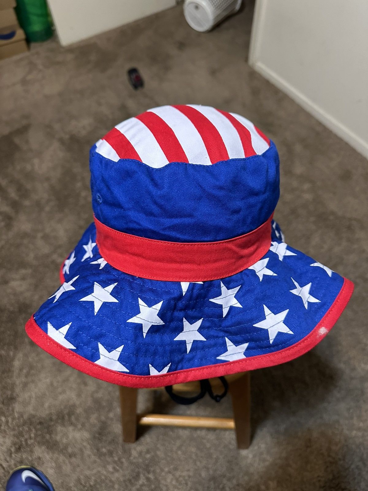 Nike × Vintage Vintage 4th of July “red, white & blue” bucket hat 90s Size ONE SIZE - 2 Thumbnail