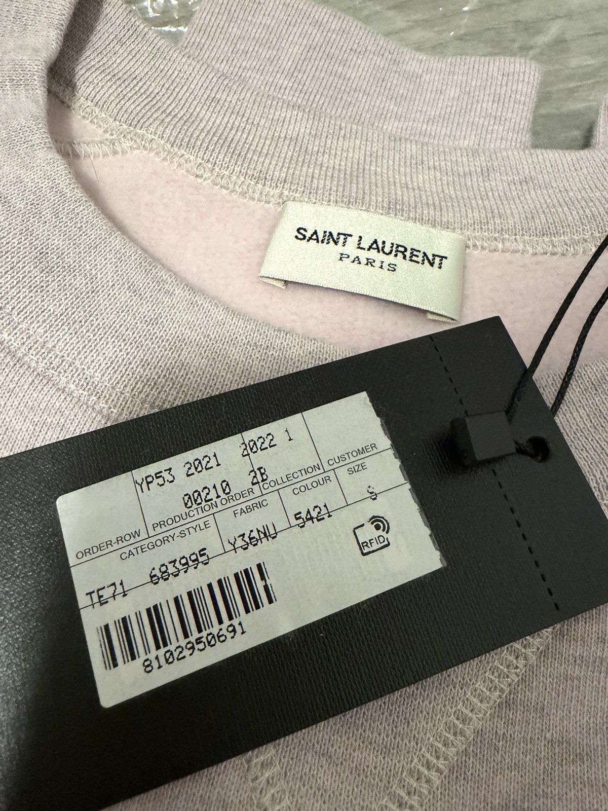 Saint Laurent Paris The Saint Laurent Université sweatshirt in Lilas/Purple Size US S / EU 44-46 / 1 - 3 Thumbnail