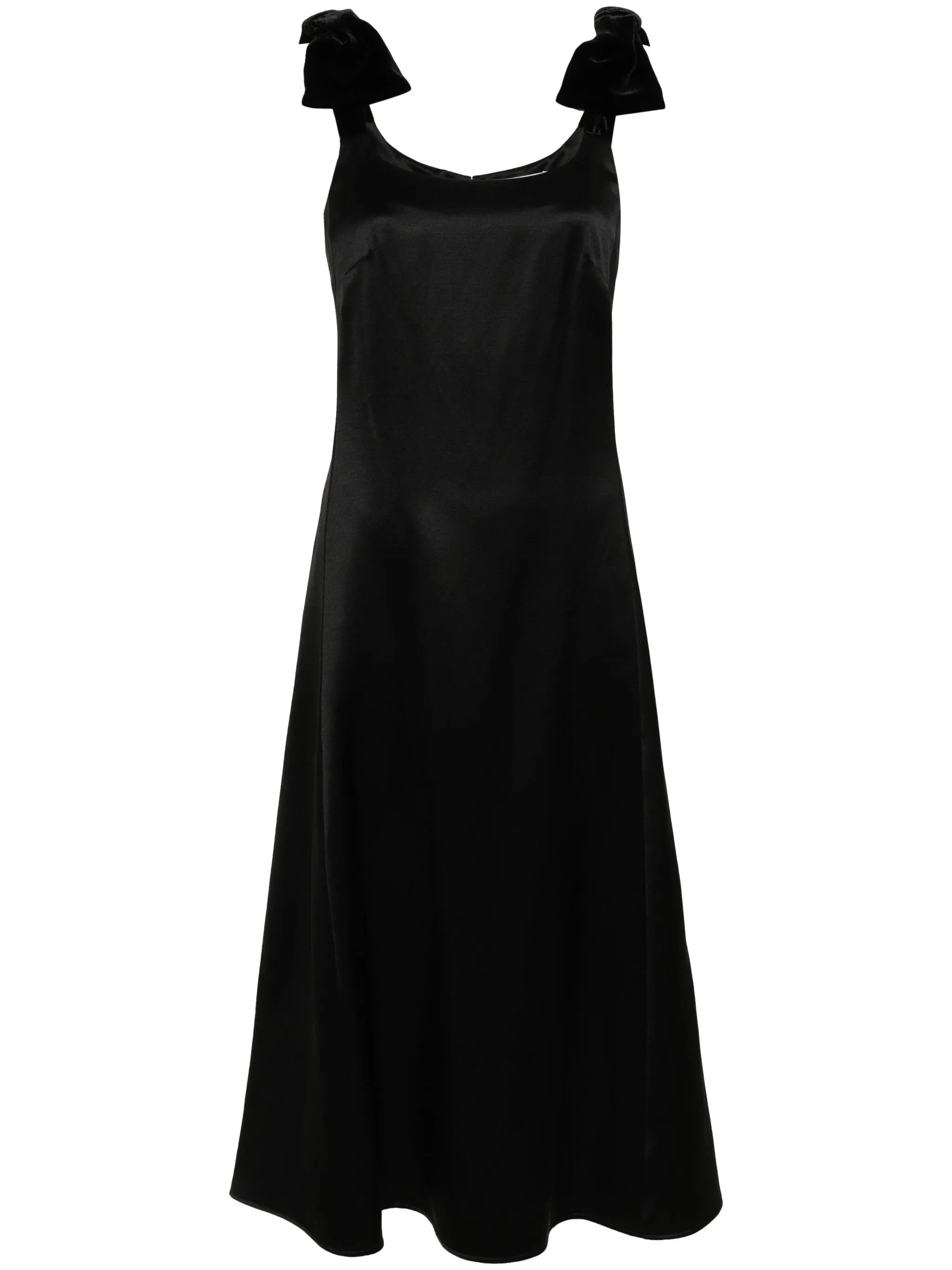 Chloe o1loc1c0425 CHC24 Midi Dress in Black Size S / US 4 / IT 40 - 1 Thumbnail
