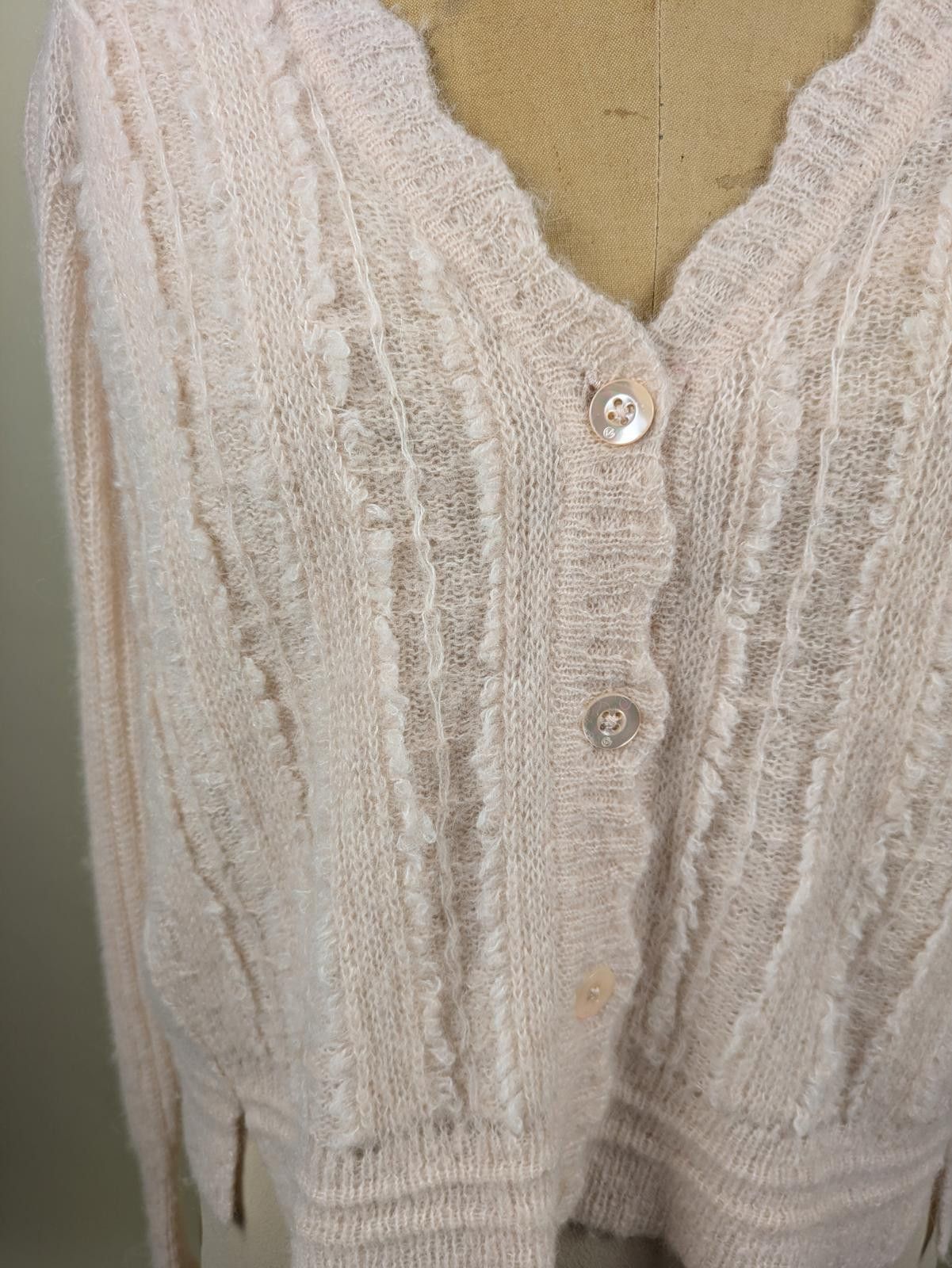 3.1 Phillip Lim Phillip Lim baby pink alpaca wool cardigan Size S / US 4 / IT 40 - 2 Thumbnail