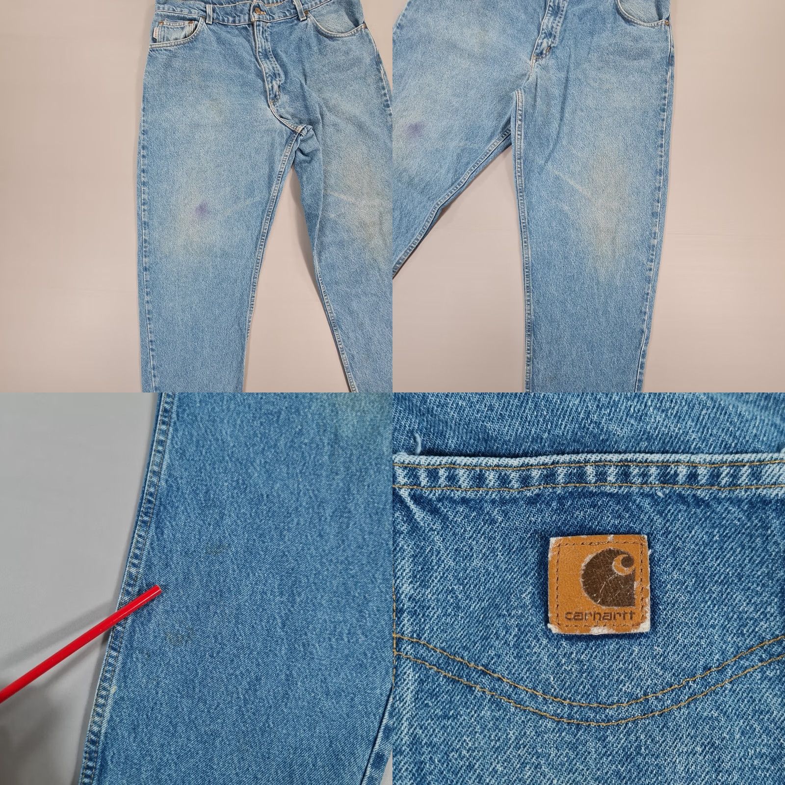 Carhartt VINTAGE Carhartt Jeans Mens W38 L30 Relaxed Fit Tapered 90s Denim B113DST Size US 38 / EU 54 - 8 Thumbnail