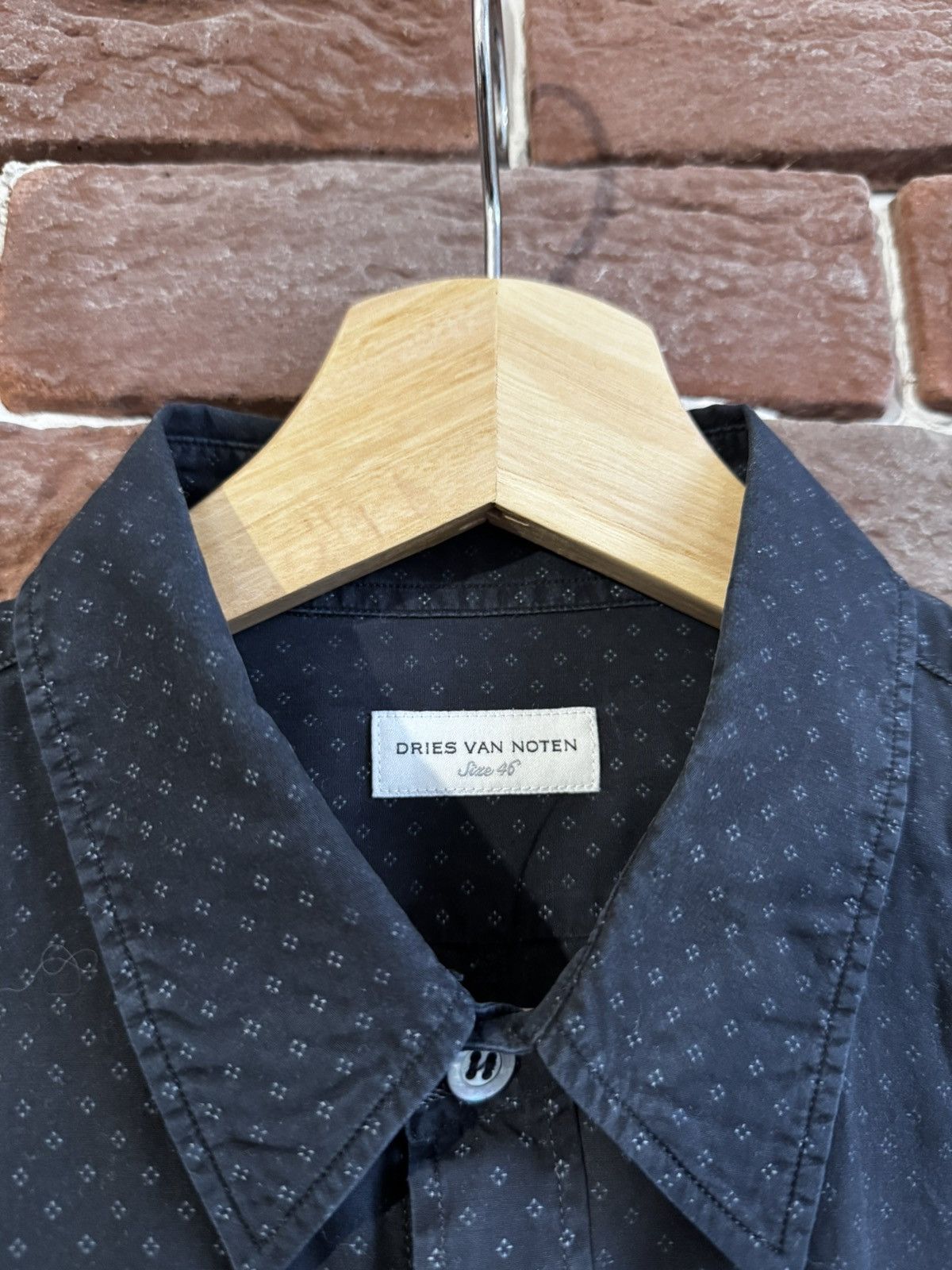 Dries Van Noten Vintage Dries Van Noten Designer Shirt Archive 46 navy Size US S / EU 44-46 / 1 - 3 Thumbnail
